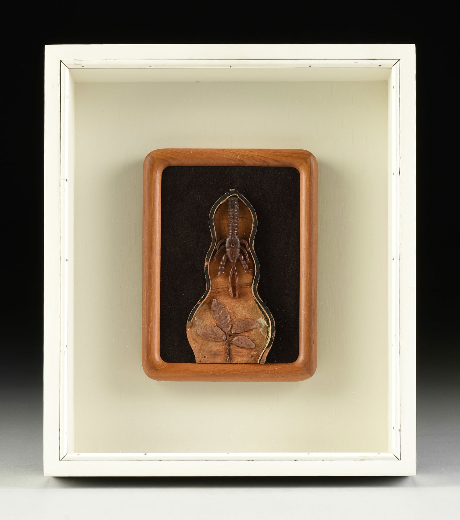 DAVID MCMANAWAY (American/Texas 1927-2010) AN INSTALLATION BOX,"Gaia / Gaea / Earth Mother," 1995,: DAVID MCMANAWAY (American/Texas 1927-2010) AN INSTALLATION BOX,"Gaia / Gaea / Earth Mother," 1995, mixed media, titled dated and signed on reverse, "GAIA / GAEA / EARTH MOTHER / 1995 / David McManaway