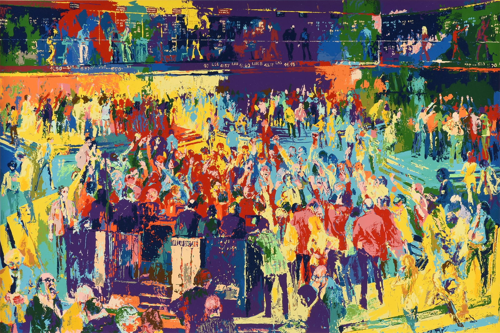 LEROY NEIMAN (American 1921-2012) A PRINT, "Chicago Board of Trade," 1980 (1 of 16)