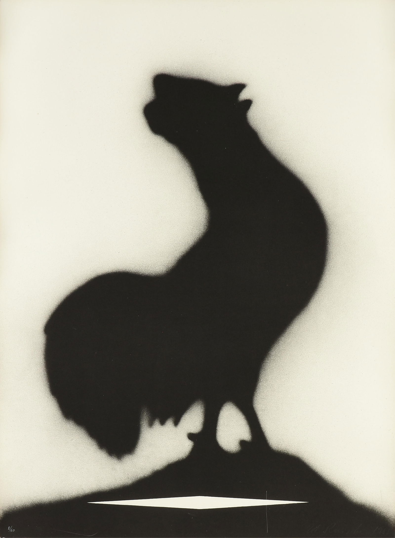 EDWARD RUSCHA (American b. 1937) A PRINT, “Gallo,” 1988: EDWARD RUSCHA (American b. 1937) A PRINT, “Gallo,” 1988, lithograph on Guarro wove paper, signed and dated L/R, "Ed Ruscha 1988," numbered L/L, "8/60," published by Ediciones Polígrafa,