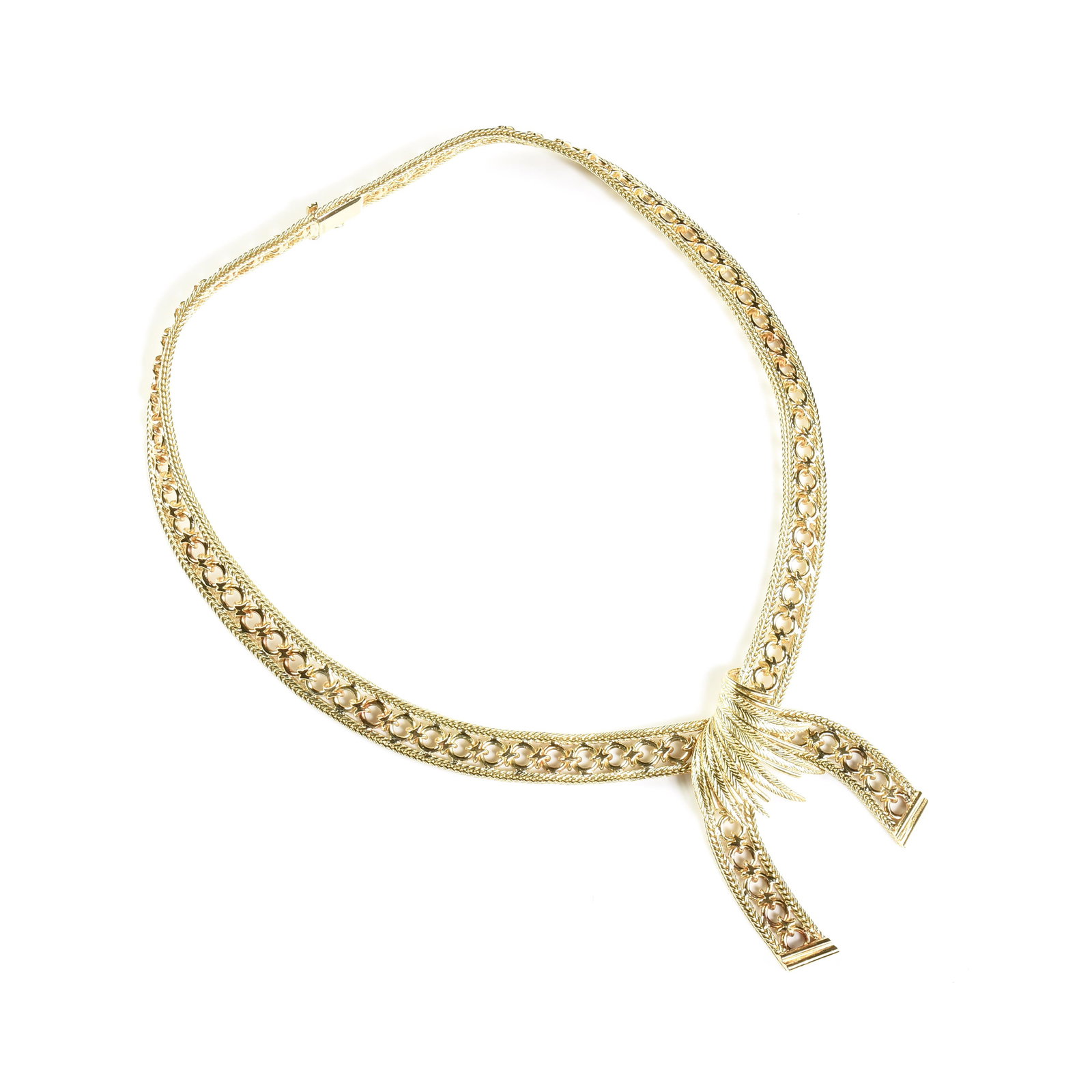 AN 18K YELLOW GOLD COLLAR NECKLACE (1 of 3)