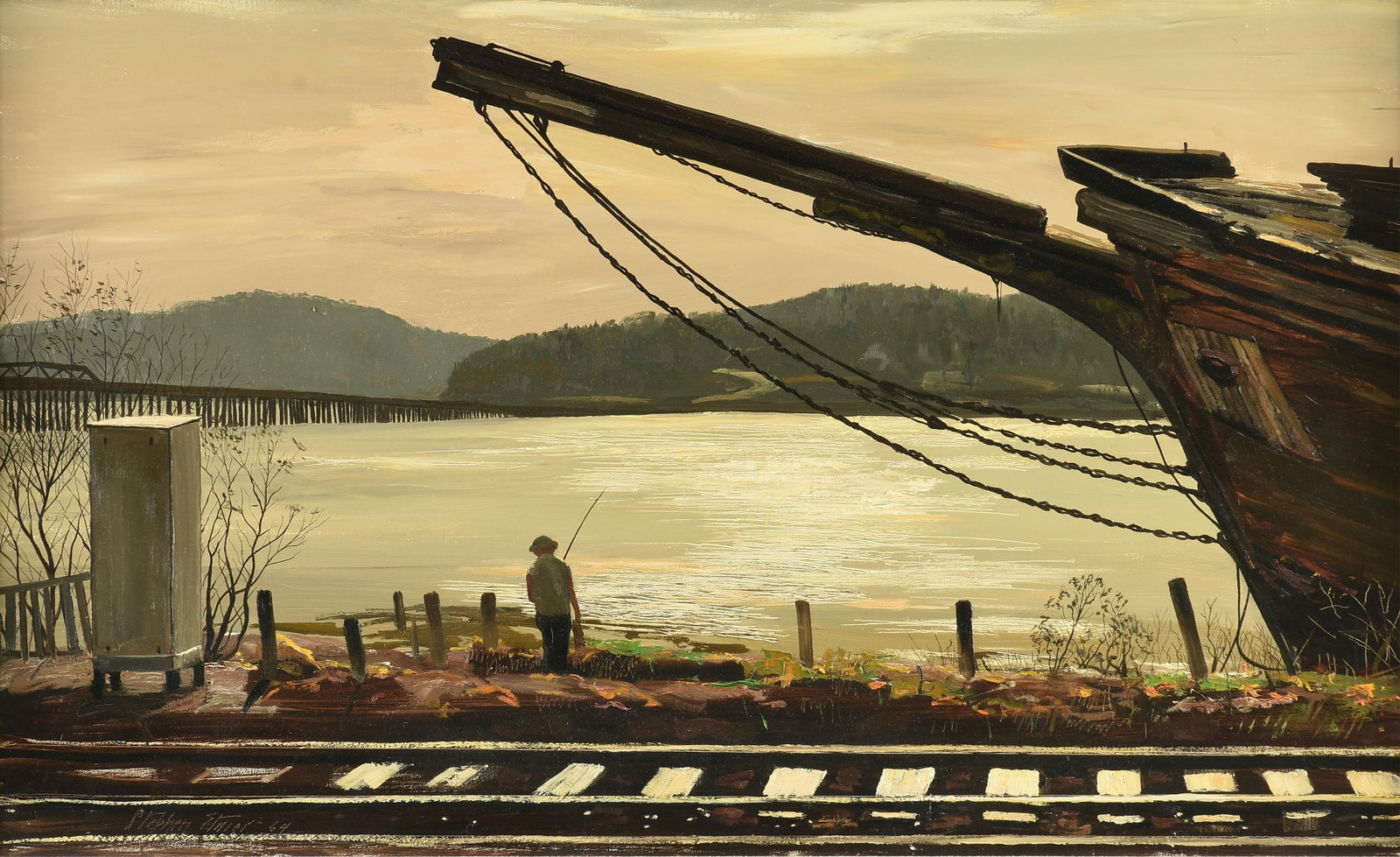 STEPHEN ETNIER (American 1903-1984) A PAINTING, "The Sheepscot," 1964 (1 of 15)