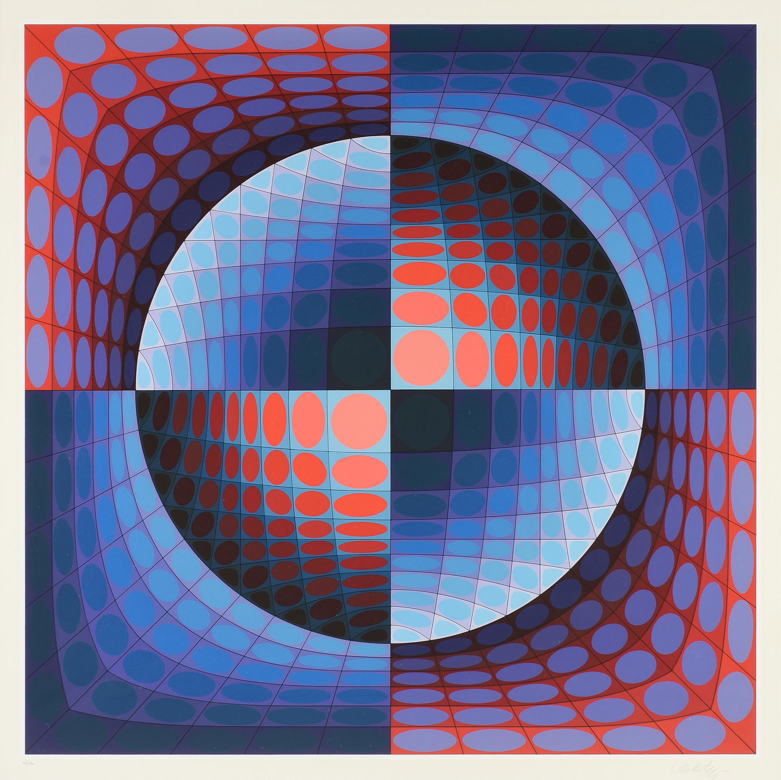 VICTOR VASARELY (Hungarian/French 1906-1997) A PRINT, "Relat," 1978 (1 of 11)