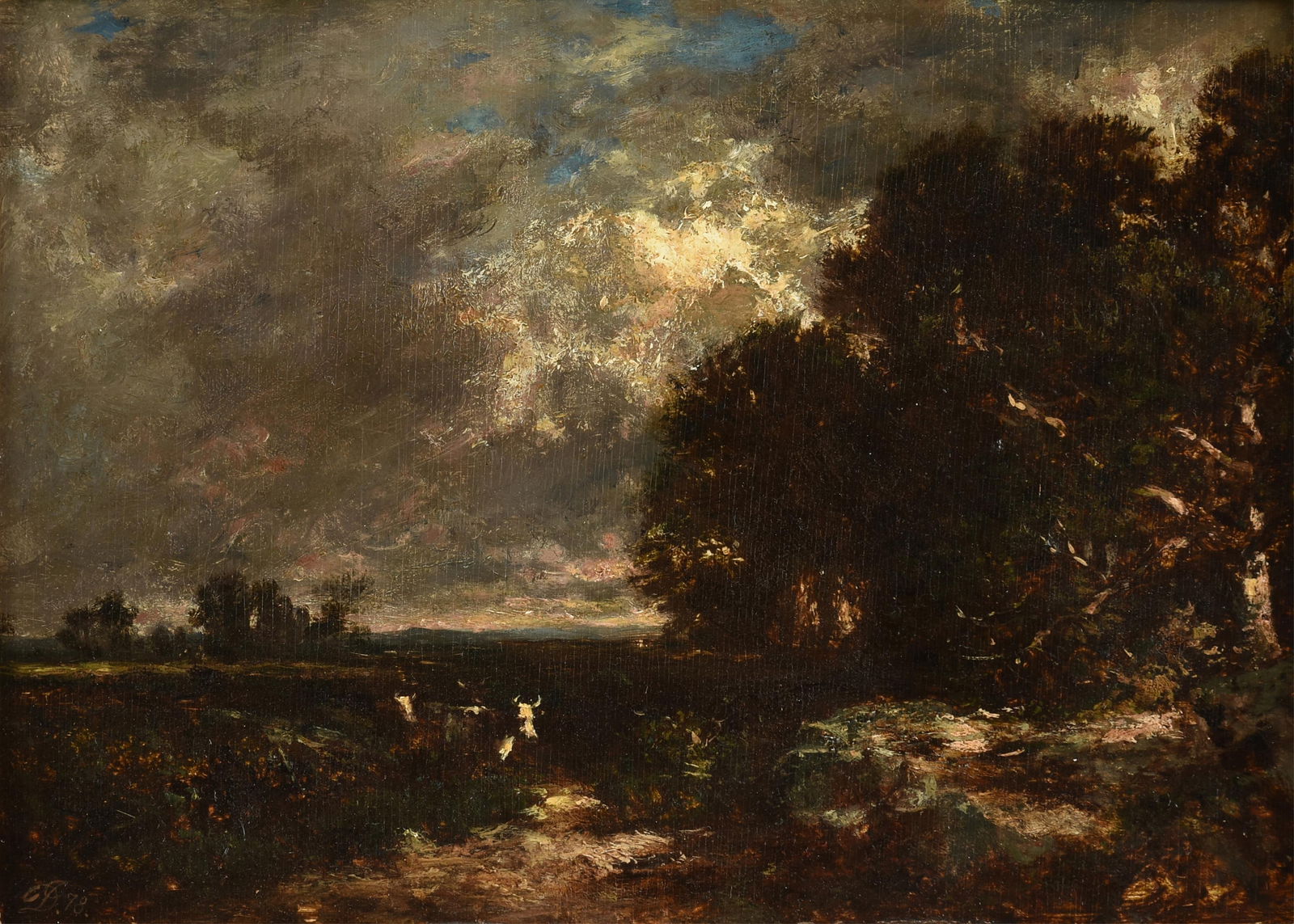 DAVID JOHNSON (American 1827-1908) A PAINTING, "Skyrockets," 1878 (1 of 14)