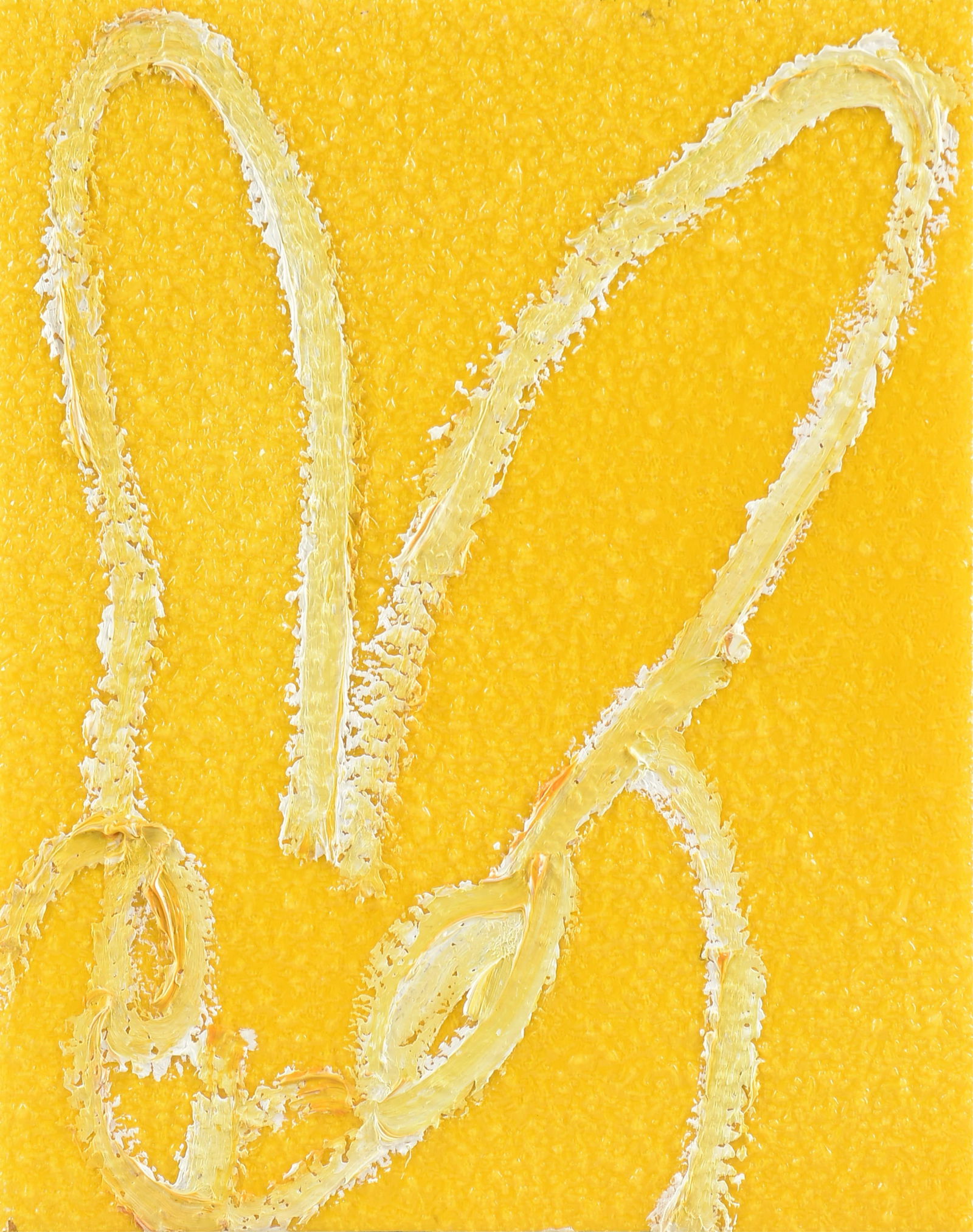 HUNT SLONEM (American b. 1951) A PAINTING, "Diamond Dust Bunny in Yellow," 21ST CENTURY (1 of 9)