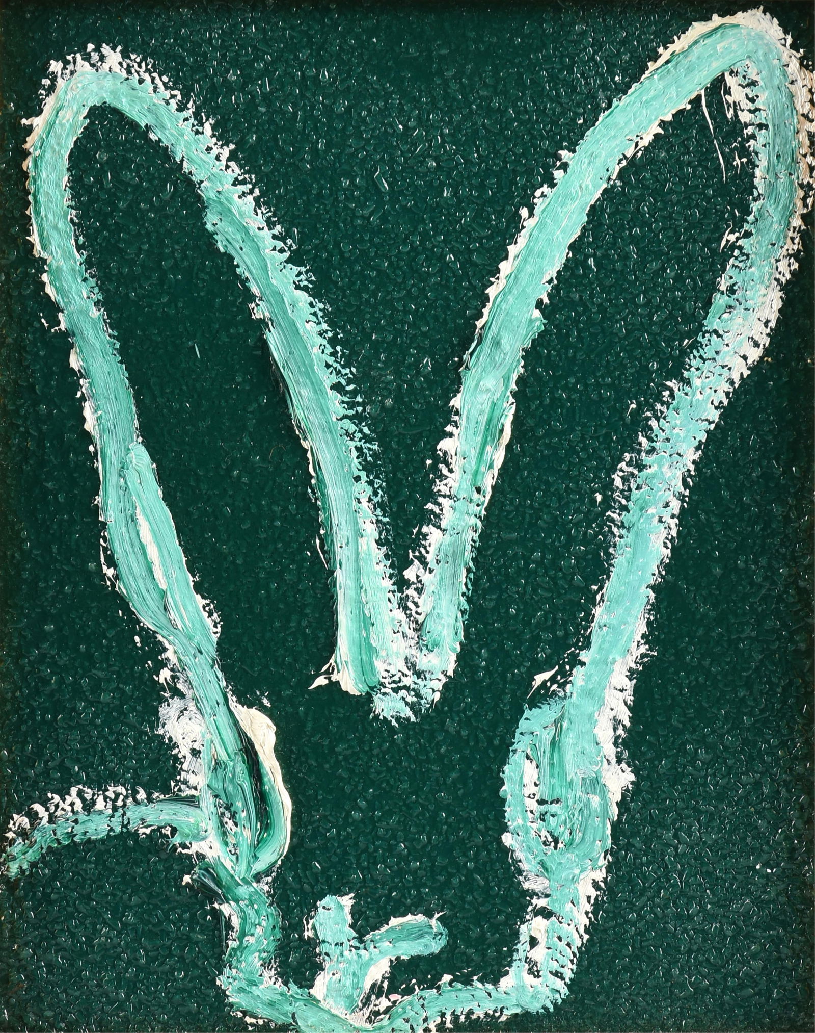 HUNT SLONEM (American b. 1951) A PAINTING, "Green Diamond," 2017 (1 of 9)