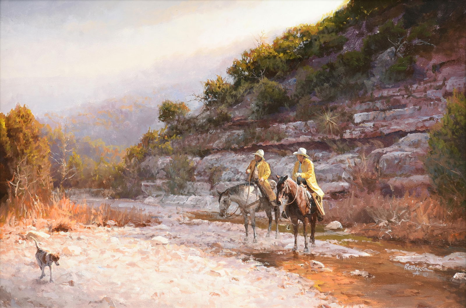 JAMES ROBINSON (American/Texas 1944-2015) A PAINTING, "Passing Showers," 20TH/21ST CENTURY (1 of 16)