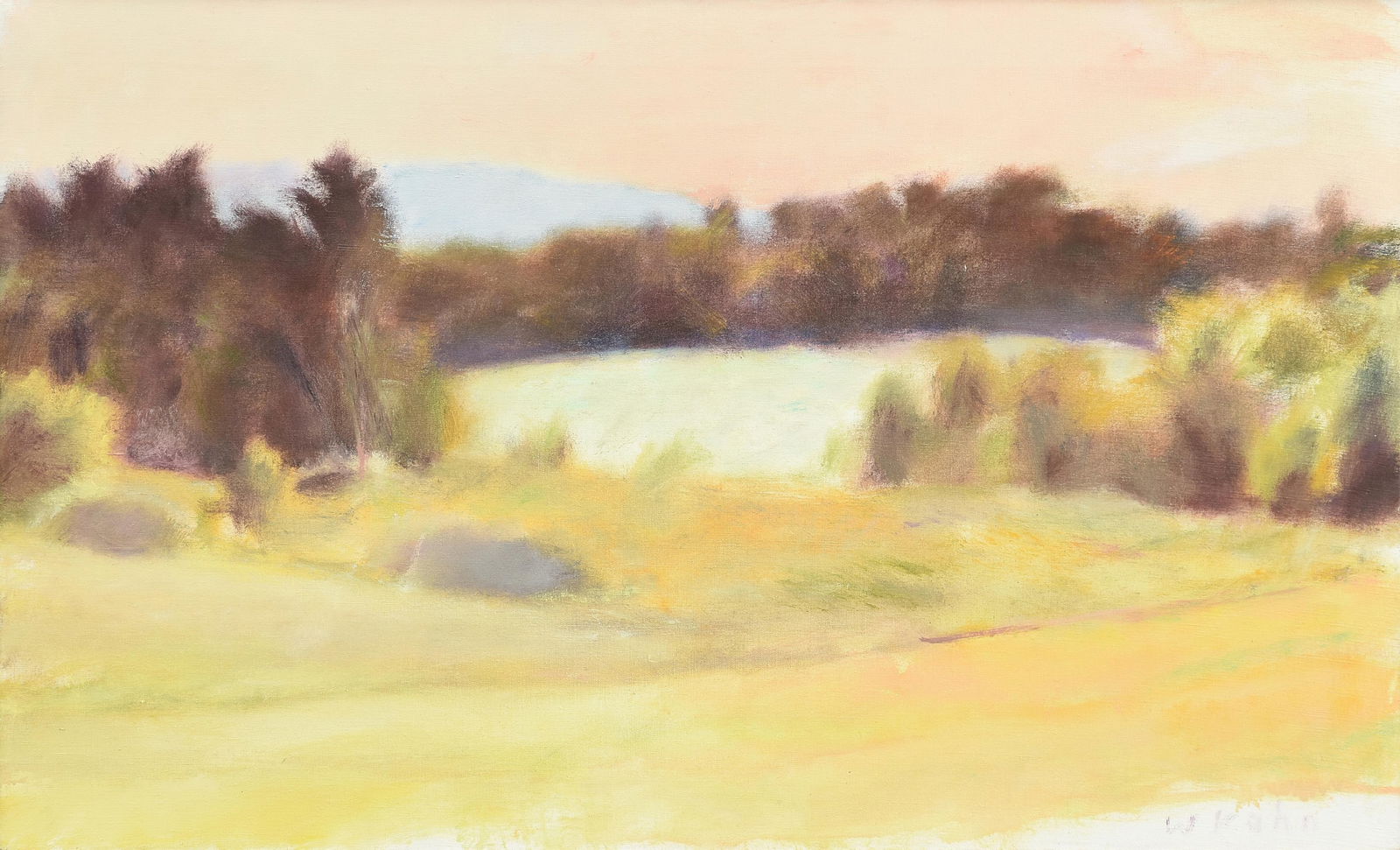 WOLF KAHN (American 1927-2020) A PAINTING, “Corn Field in Putney,” 20TH CENTURY (1 of 16)