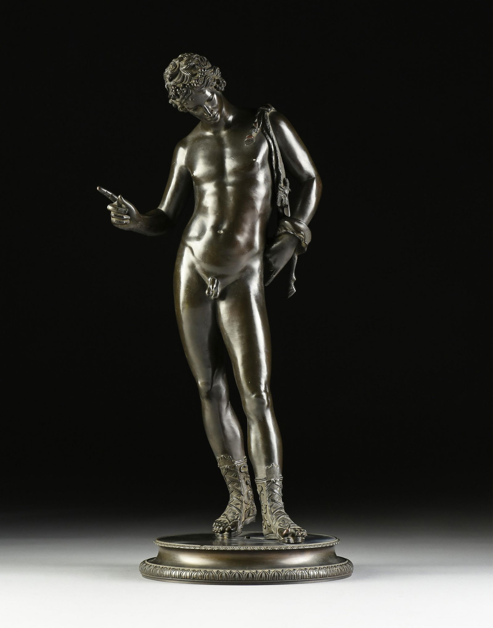 ITALIAN SCHOOL, A SCULPTURE, "Dionysus, called Narcissus," 19TH/20TH CENTURY (1 of 16)