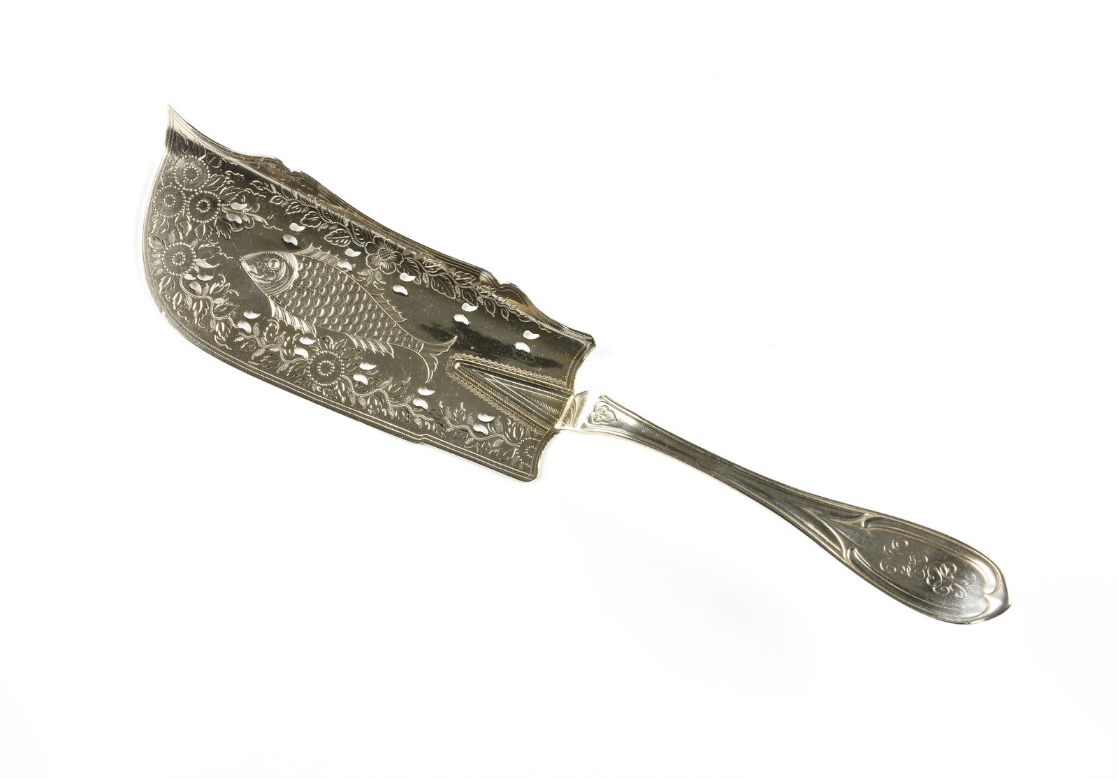 AN AMERICAN COIN SILVER FISH SLICE, RETAILED BY HYDE & GOODRICH, NEW ORLEANS, LOUISIANA, CIRCA (1 of 4)