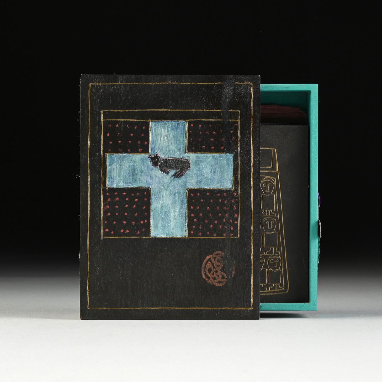 SHEILA KEEFE (American) A PAINTED BOX, "Book VI / Celtic Crosses," 1998 (1 of 12)