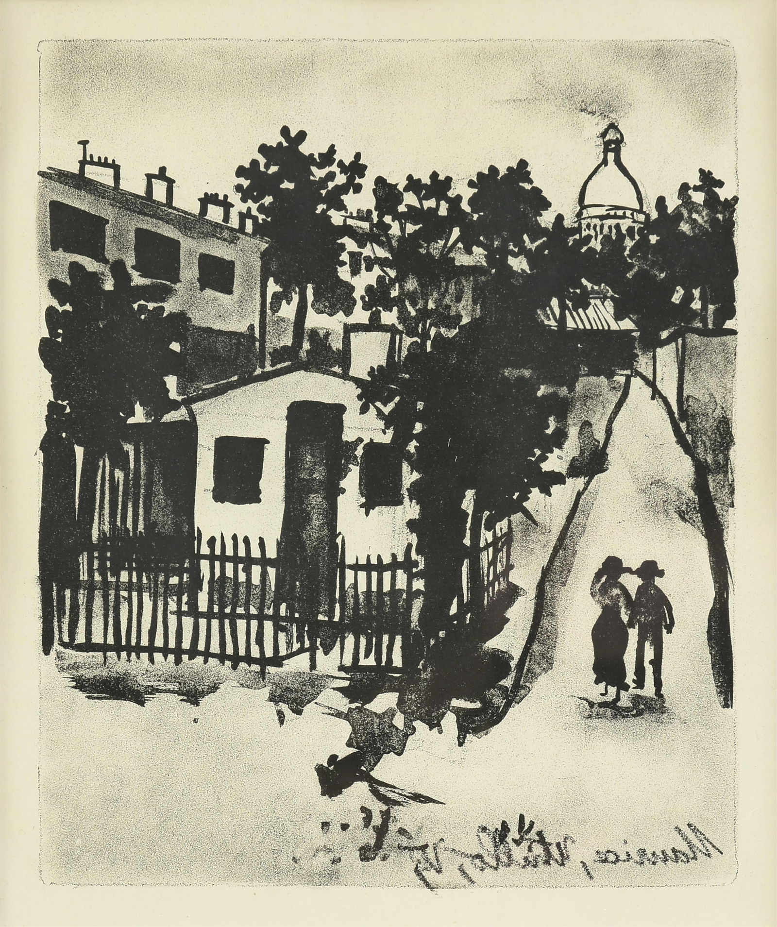 MAURICE UTRILLO (French 1883-1955) A PRINT, "Sacre Coeur," 20TH CENTURY (1 of 10)