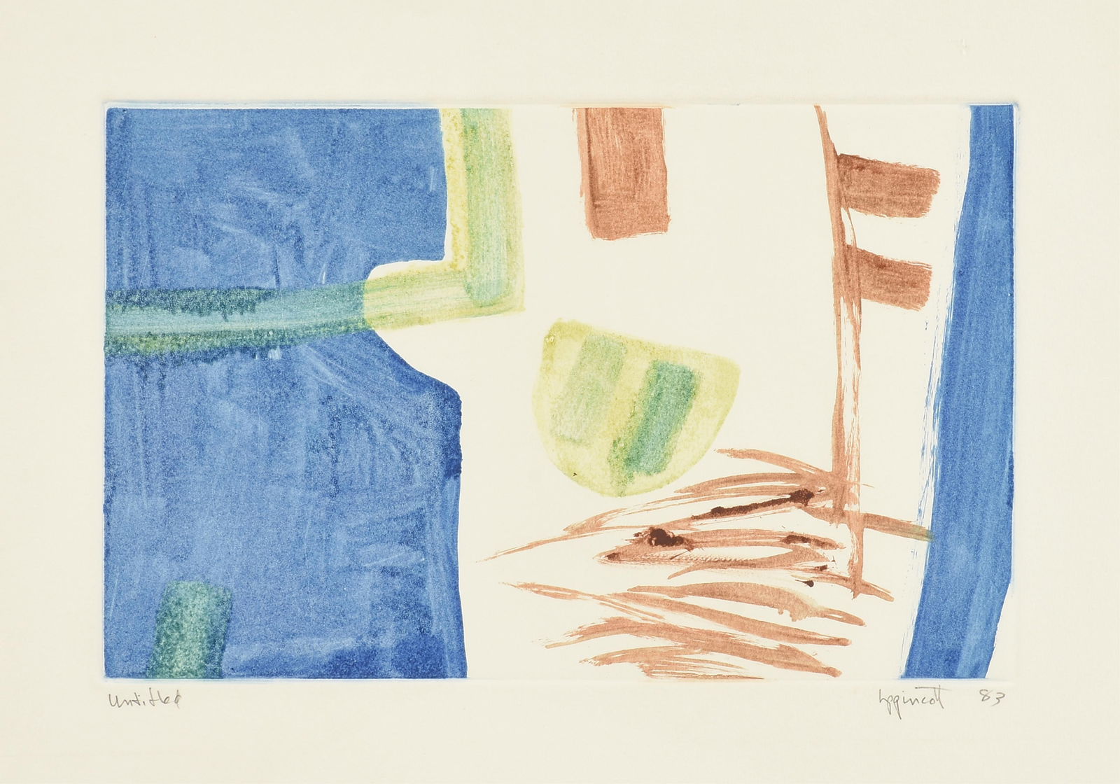 JANET LIPPINCOTT (American 1918-2007) A PRINT, "Untitled," 1983 (1 of 9)