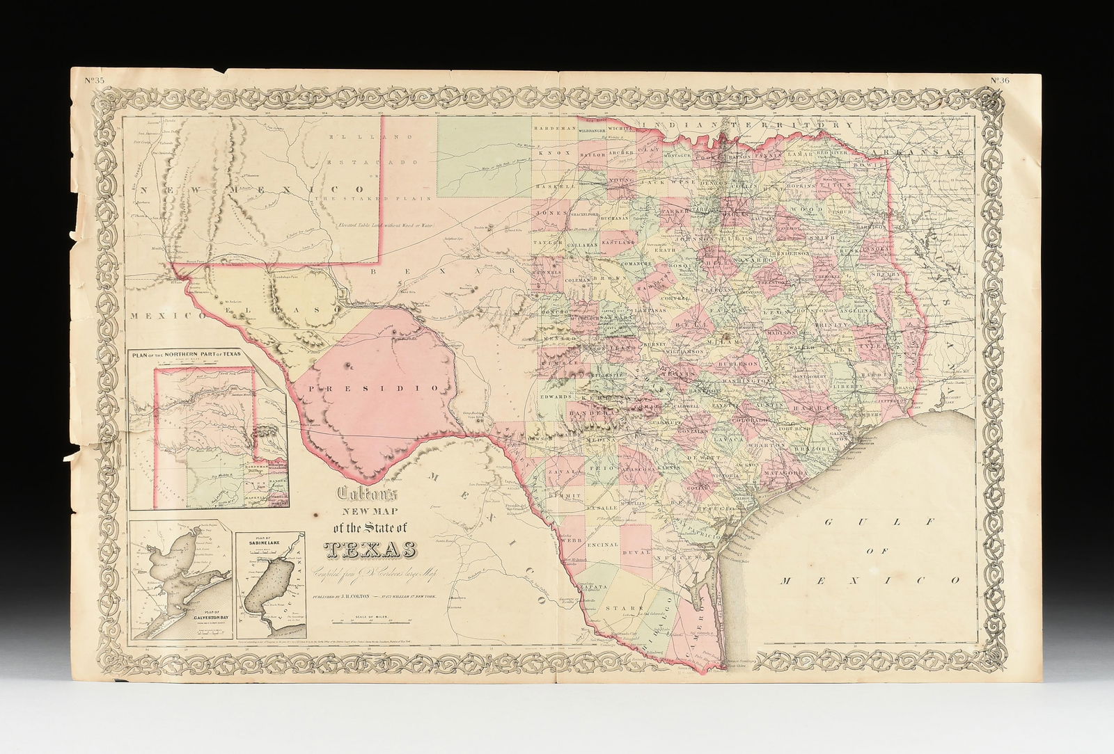 A PORTFOLIO OF EIGHTEEN MAPS INCLUDING TEXAS AND THE UNITED STATES, 19TH AND 20TH CENTURY (1 of 18)