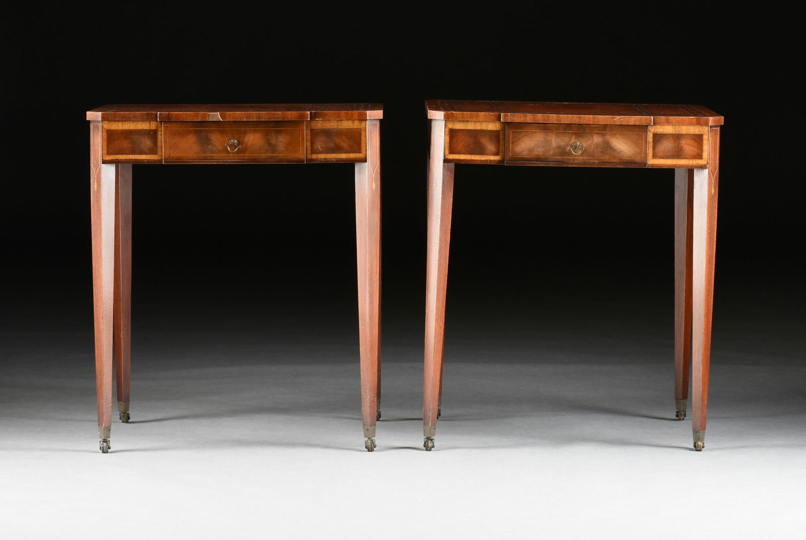 A PAIR OF MAHOGANY SIDE TABLES, 20TH CENTURY (1 of 11)