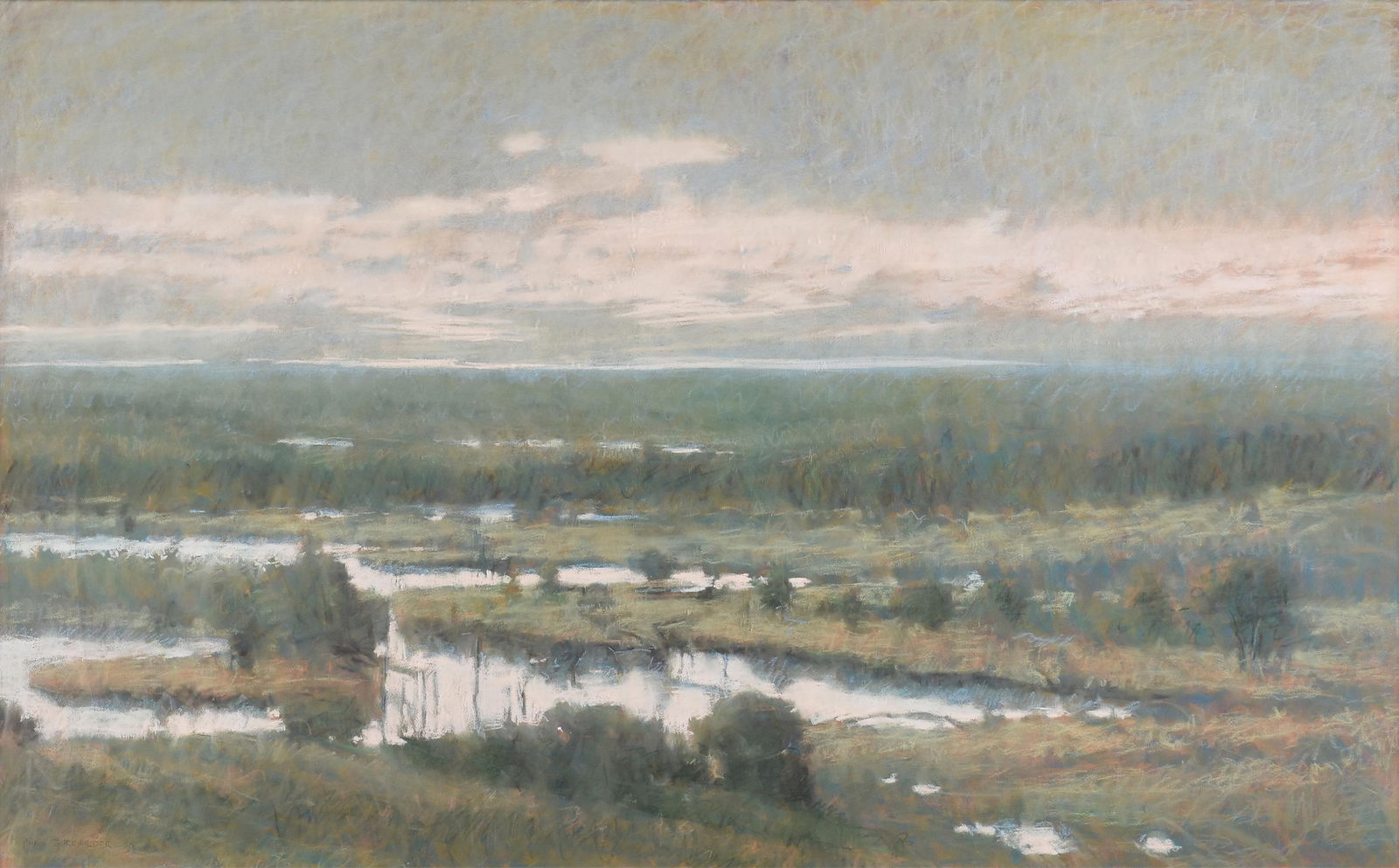 CHRIS BURKHOLDER (American/Texas b. 1952) A DRAWING, "Lowlands," 1989 (1 of 20)