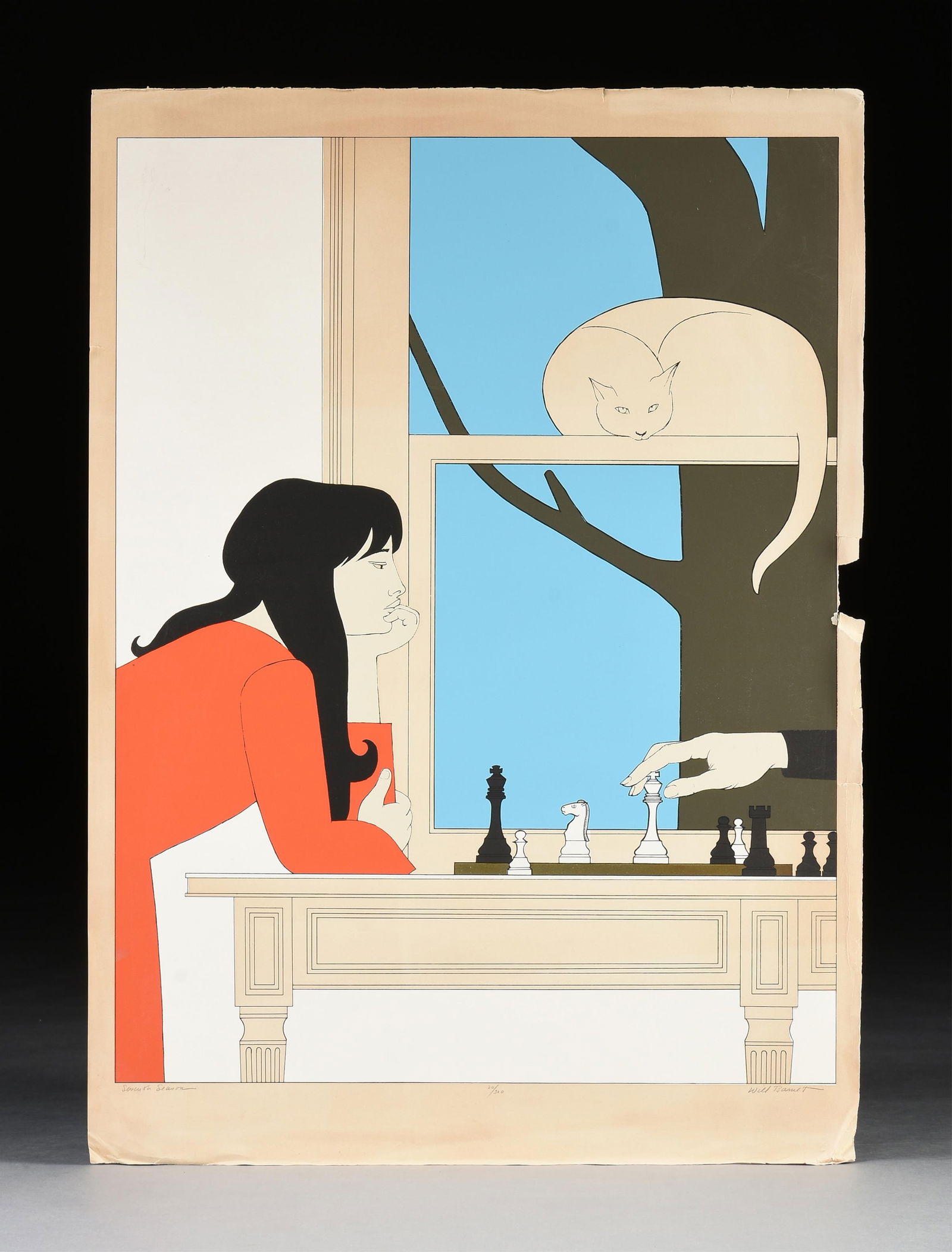 WILL BARNET (American 1911-2012) “Seventh Season,” 1975, serigraph on paper, signed L/R, (1 of 14)