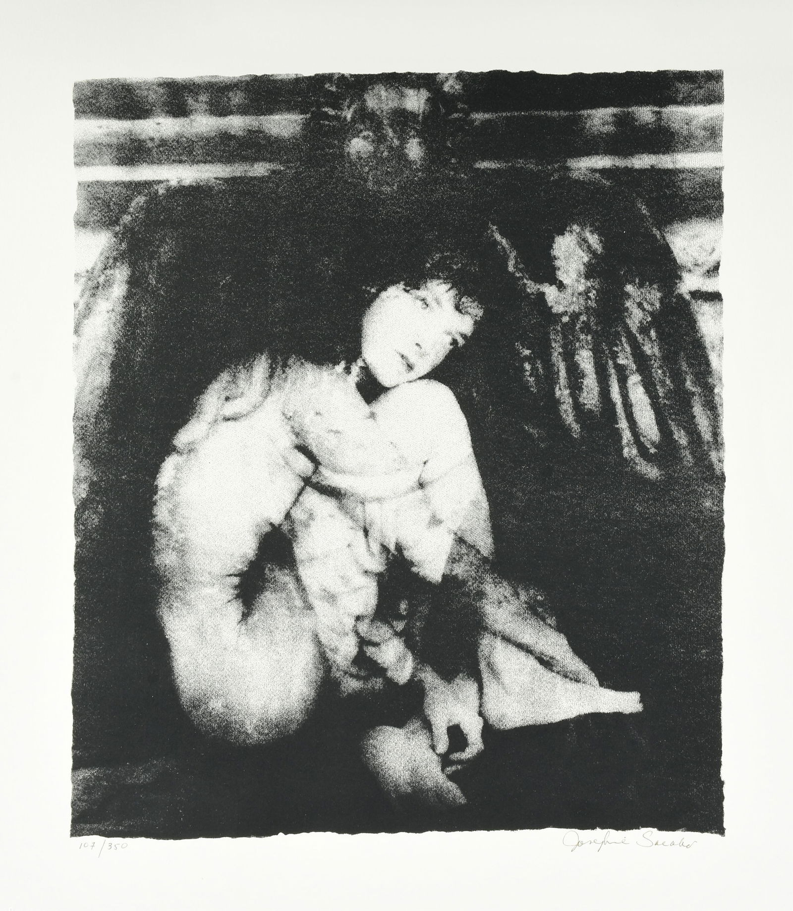 JOSEPHINE SACABO (American/Texas b. 1944) "El Angel Salvaje," 1995, serigraph on paper, signed L/R, (1 of 13)