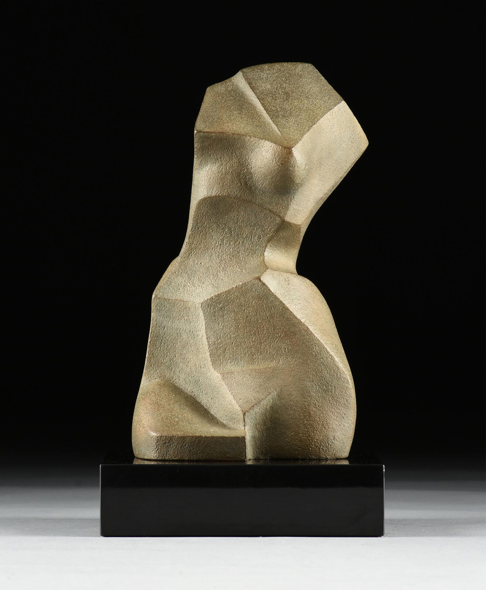 MALCOLM ALEXANDER (American 1925-2014) "Ishtar," 1997, bronze abstract sculpture mounted on a stone (1 of 9)