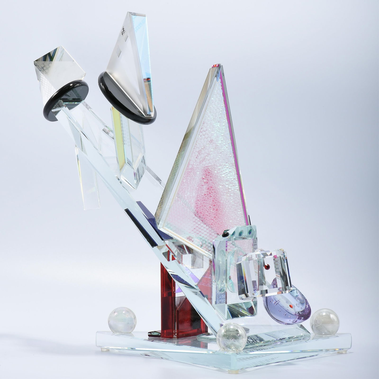 ANTHONY ATKINS (American) “Abstract Angels of Light," 21ST CENTURY, postmodern abstract glass (1 of 13)