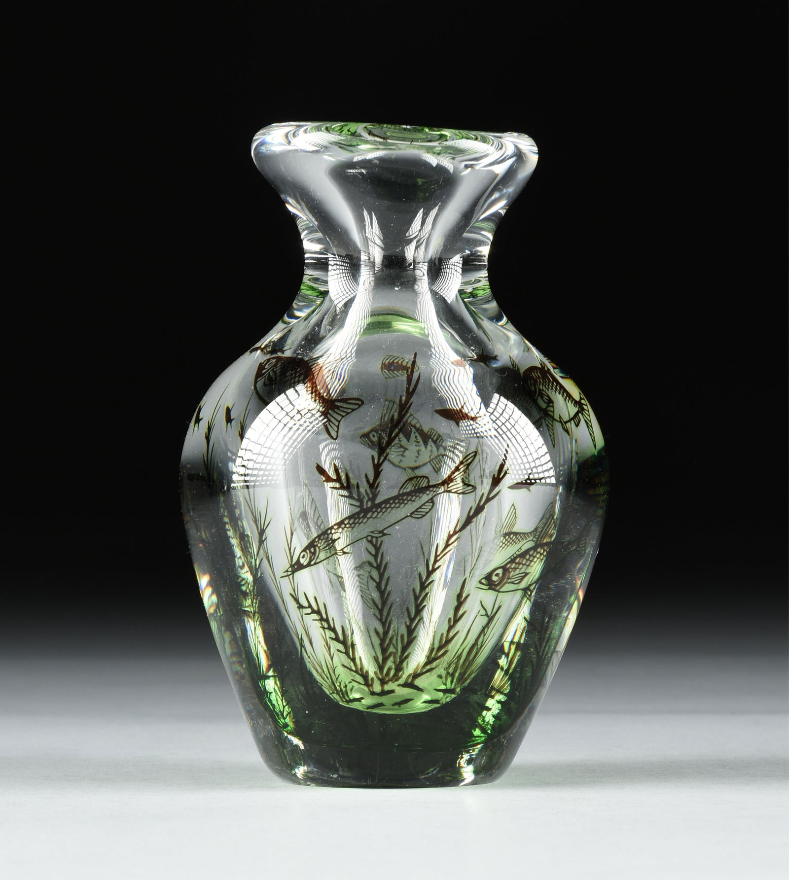 EDWARD HALD (Swedish 1883-1980) An ORREFORS "Graal Vase," SWEDISH, 1956, Scandinavian mid-century (1 of 5)