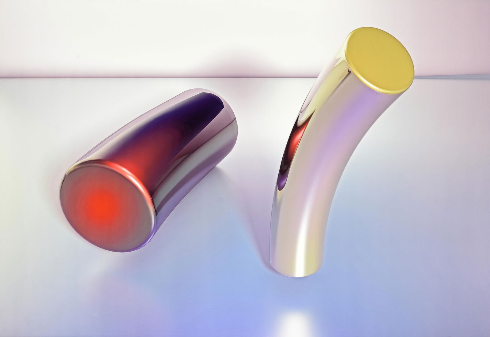 RONALD DAVIS (American b. 1937) “Two Rounds,” 2005, heat-fused pixels on aluminum, (1 of 13)