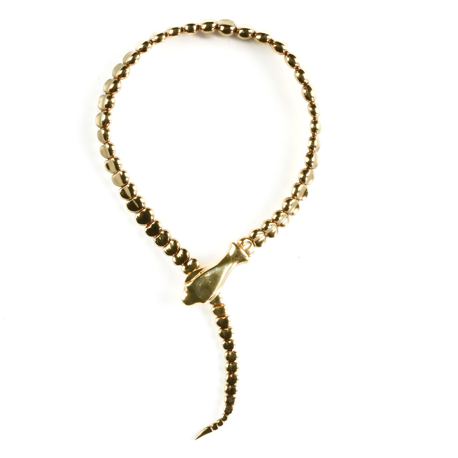 ELSA PERETTI (Italian 1940-2021) A TIFFANY & CO. 18K YELLOW GOLD SNAKE BRACELET, AMERICAN, 1976, an (1 of 7)