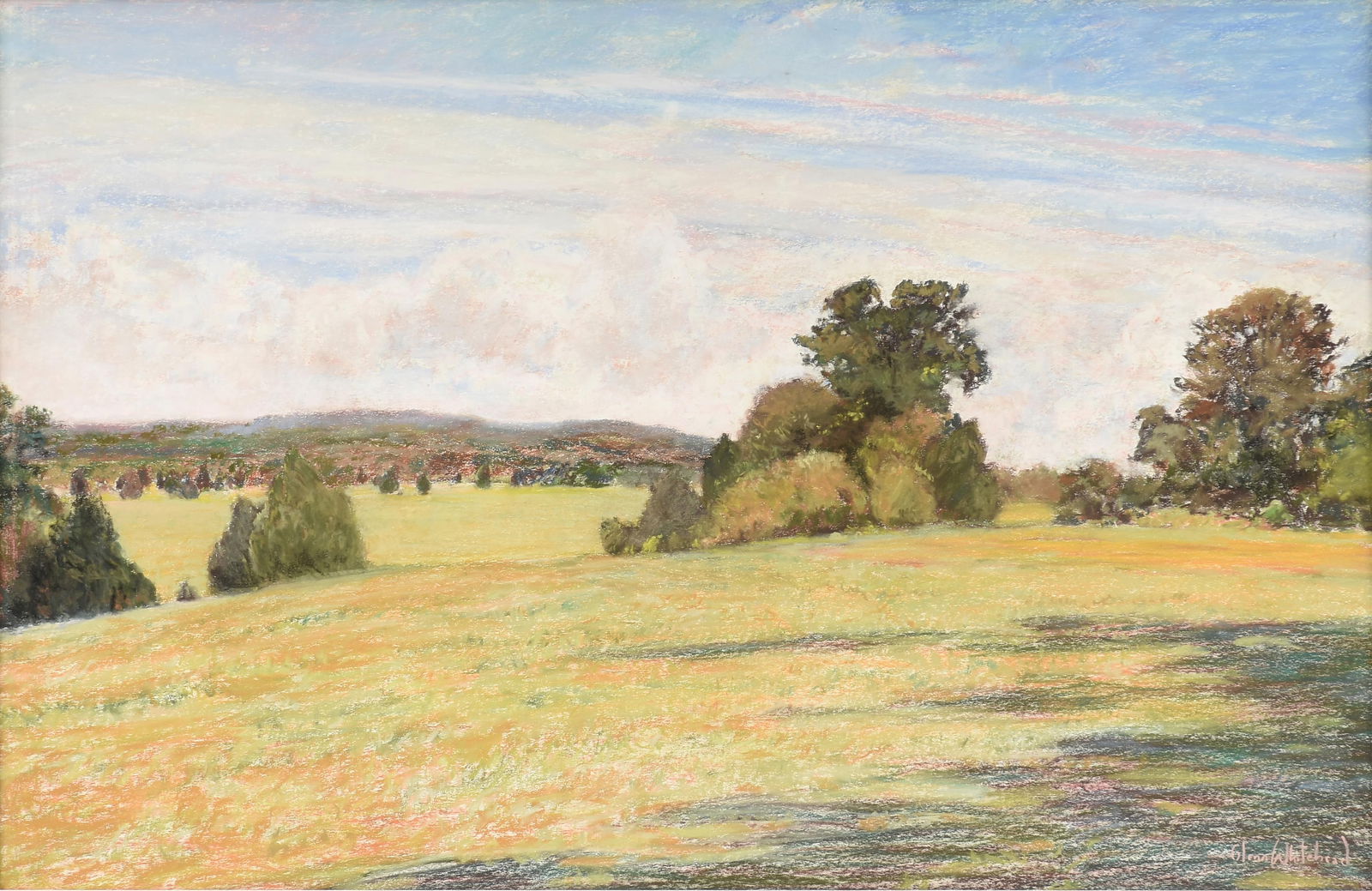 GLENN WHITEHEAD (American/Texas b. 1940) "Colorado Valley," 20TH CENTURY, pastel on paper, signed (1 of 19)