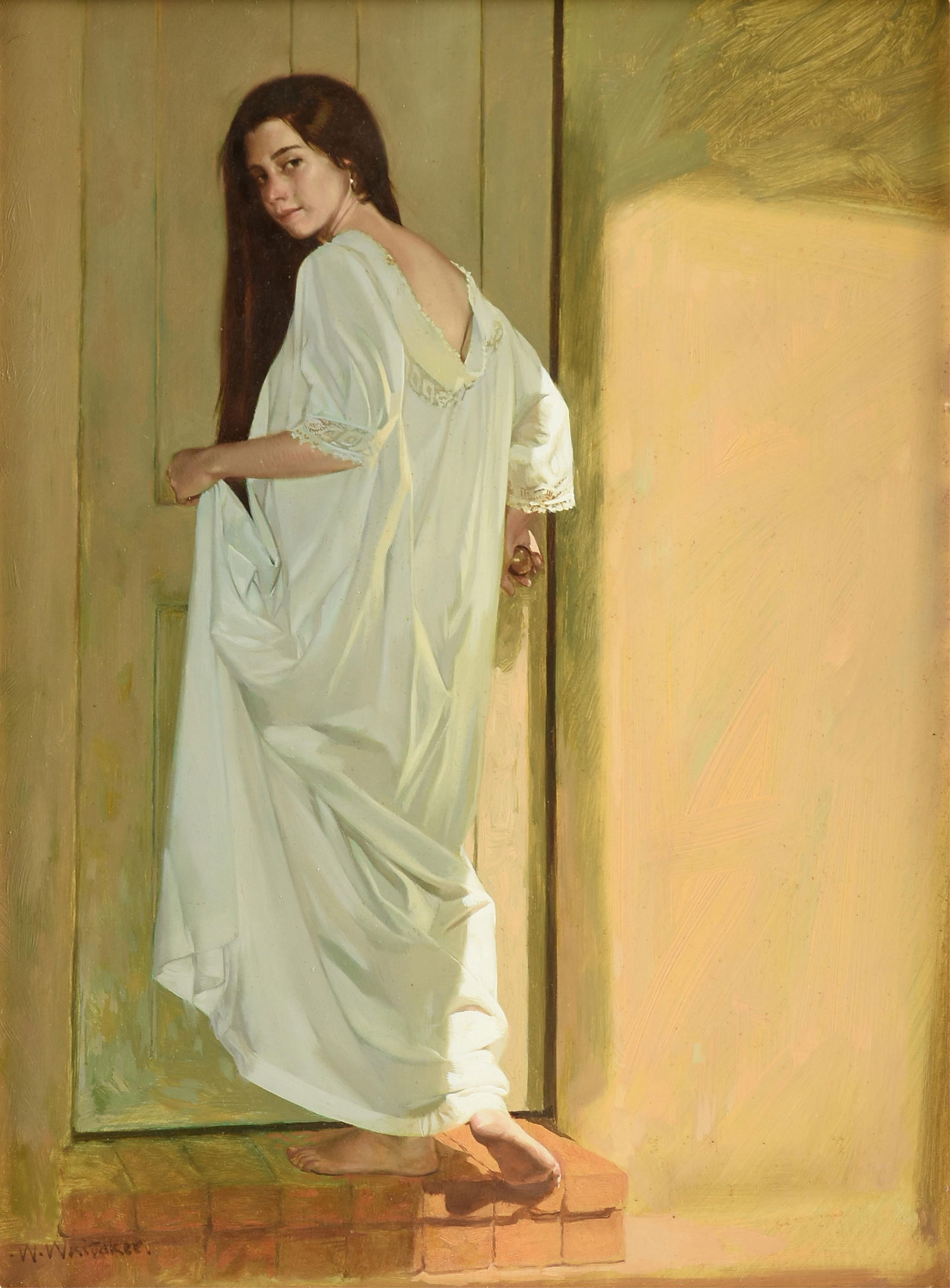 WILLIAM WHITAKER JR (American 1943-2018) "Southwest Winter Light I," 1992, oil on panel, signed L/L, (1 of 14)