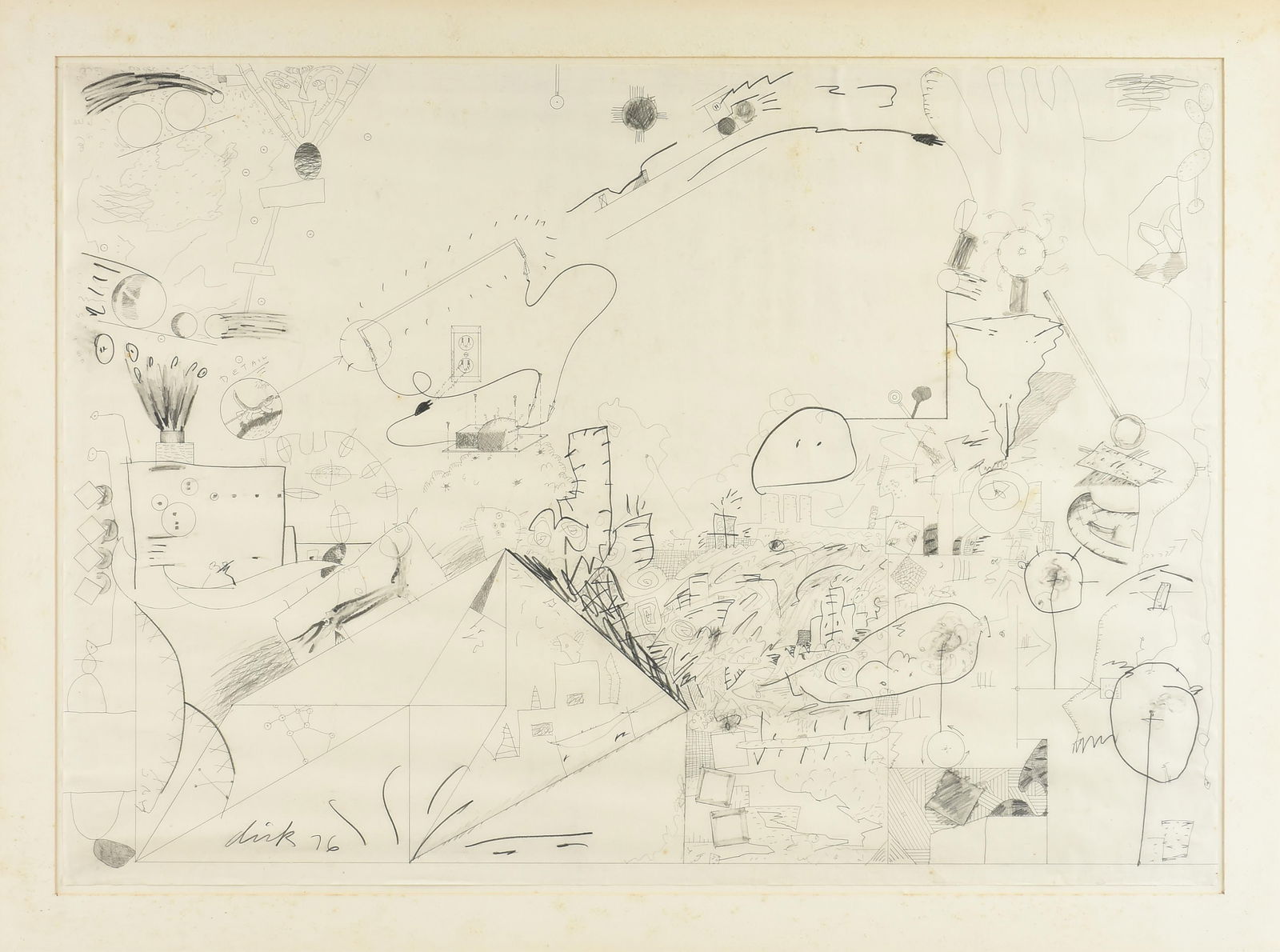 DICK WRAY (American/Texas 1933-2011) "Imaginary Landscape (Untitled)," 1976, (1 of 14)