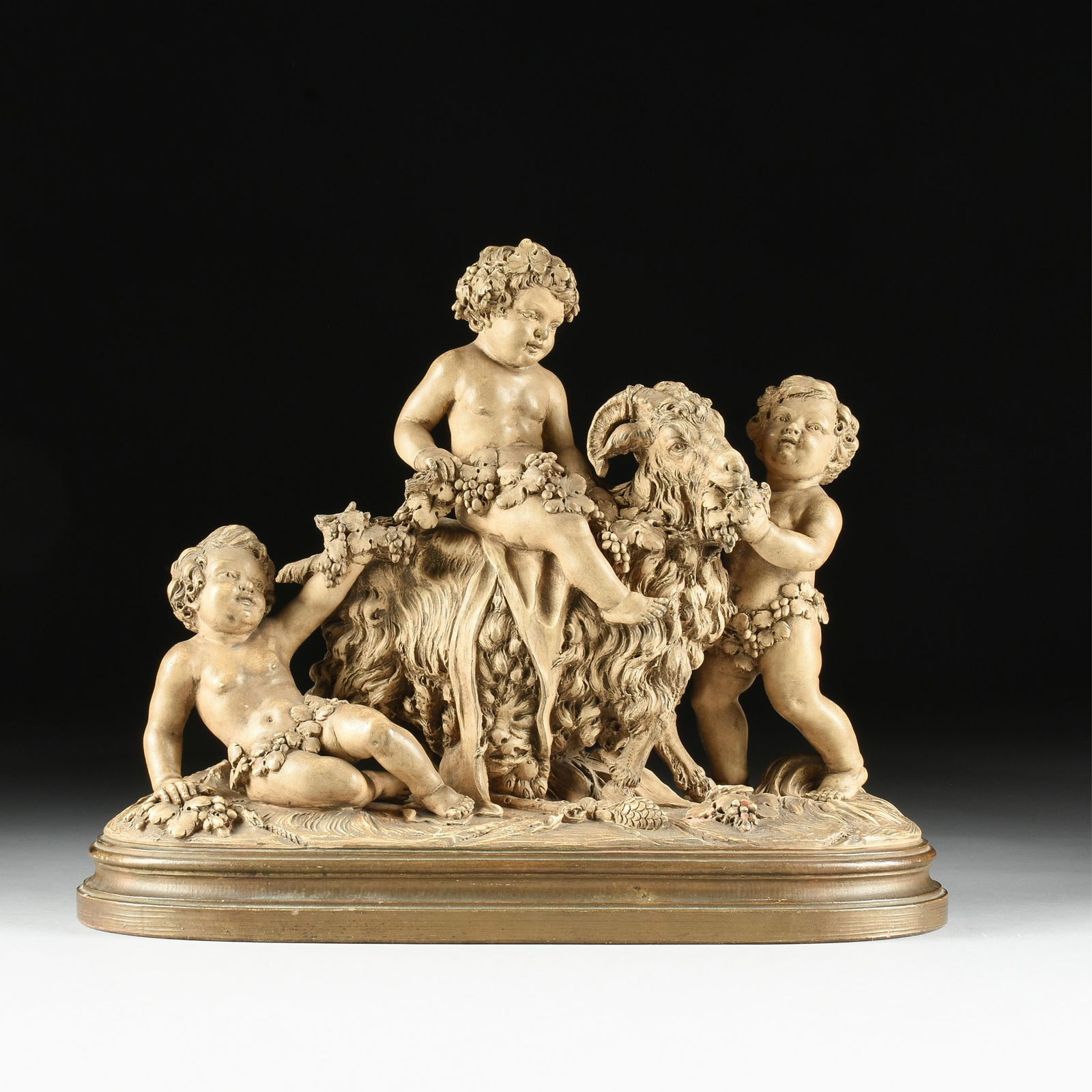 ITALIAN SCHOOL, "Bacchanalian Putti with a Goat," 20TH CENTURY, (1 of 9)