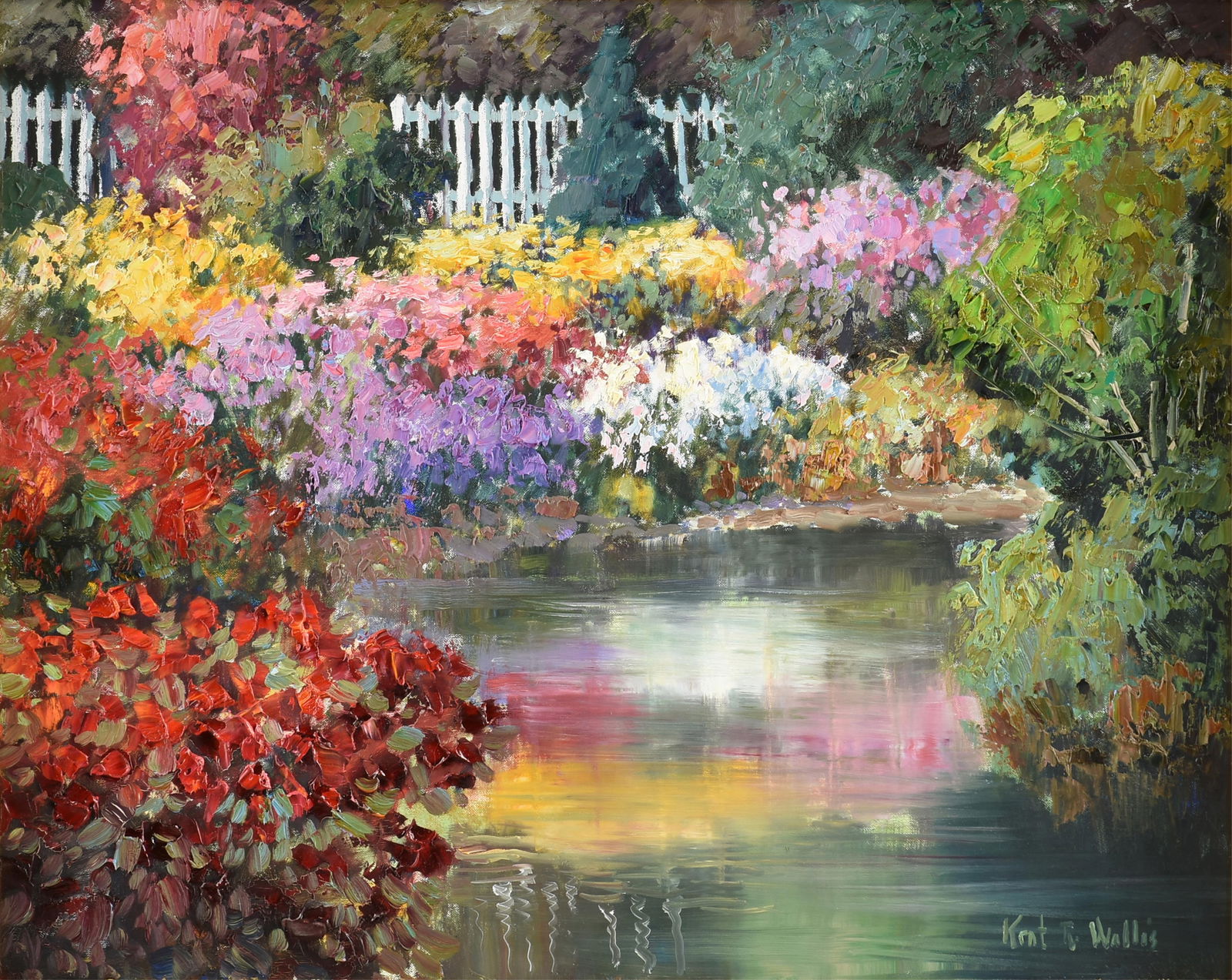 KENT WALLIS (American b. 1955) "A Garden Behind the Fence," 1999, (1 of 14)