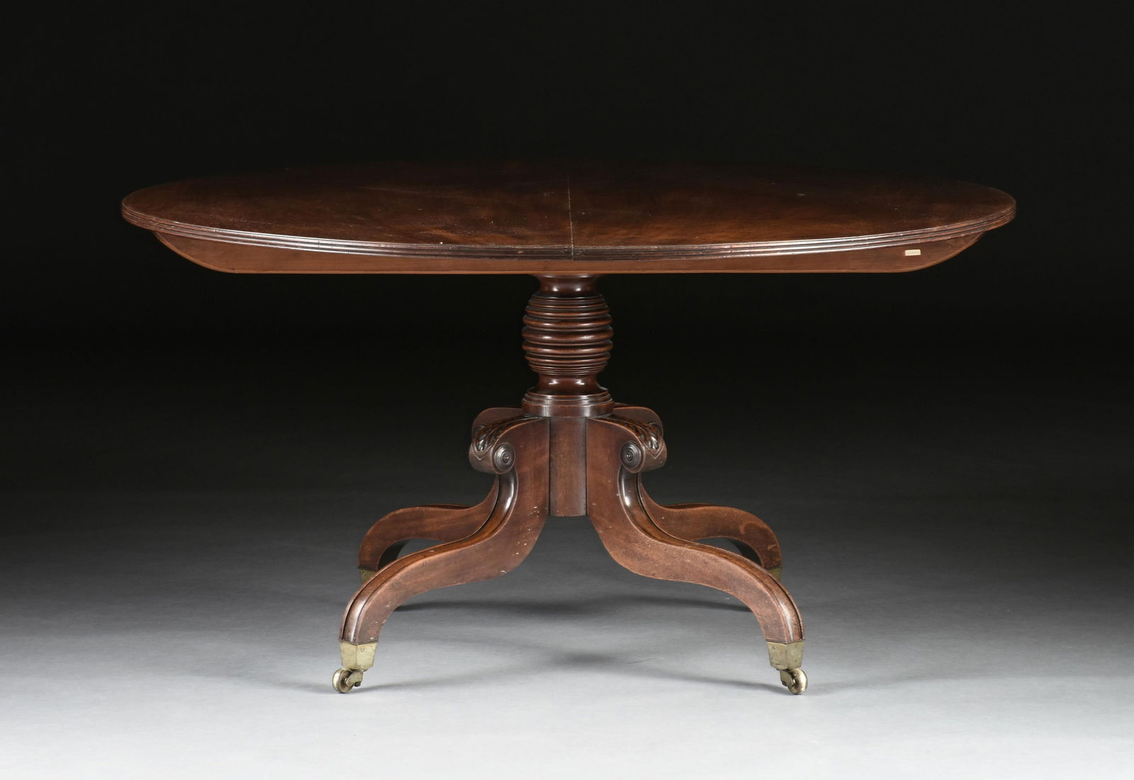 A REGENCY TILT TOP PEDESTAL DINING TABLE, ENGLISH, CIRCA 1815, (1 of 6)