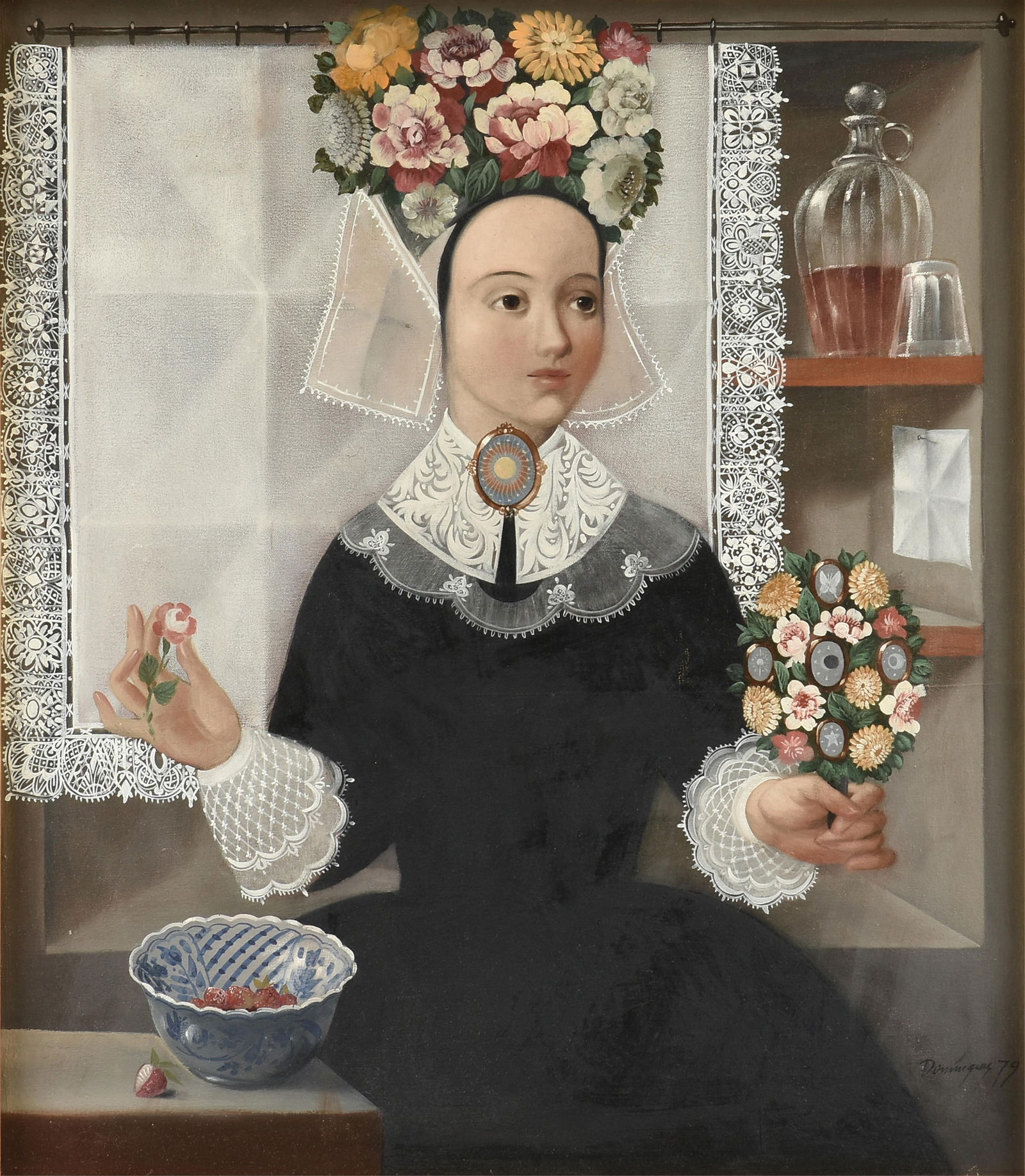 BENJAMÍN DOMÍNGUEZ (Mexican 1942-2016) "Monja Coronada (Untitled)", 1979, (1 of 15)