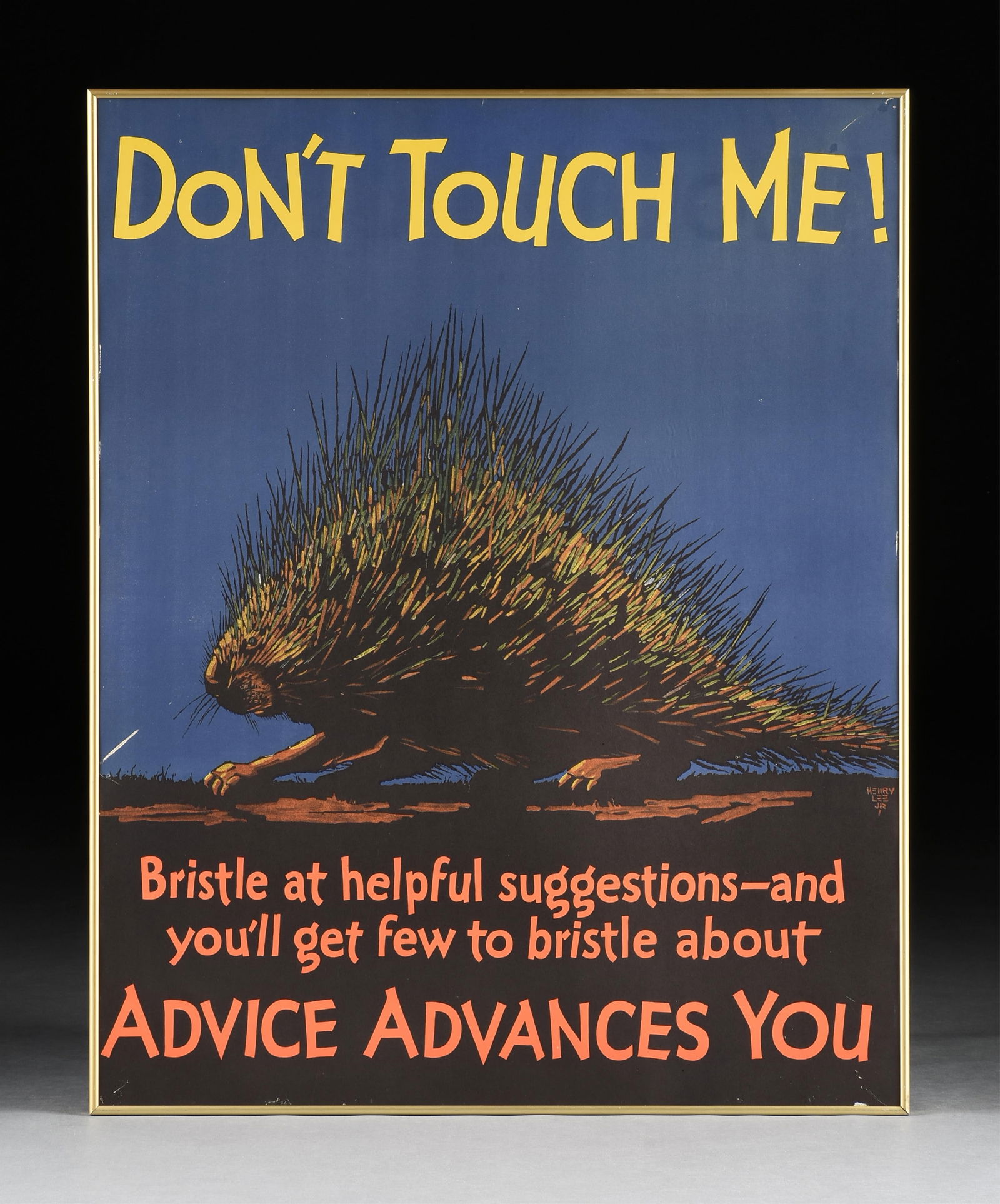 HENRY LEE JR. (American 1905-1975) A MATHER & COMPANY "Don't Touch Me!" POSTER, AMERICAN, 1929, (1 of 11)