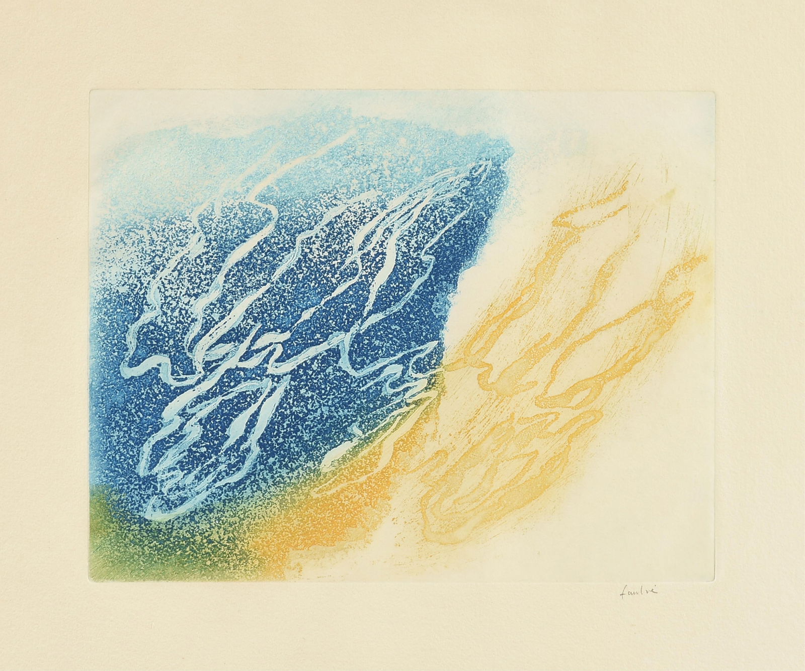 JEAN FAUTRIER (French 1898-1964) "L'Orage," 1948, (1 of 8)