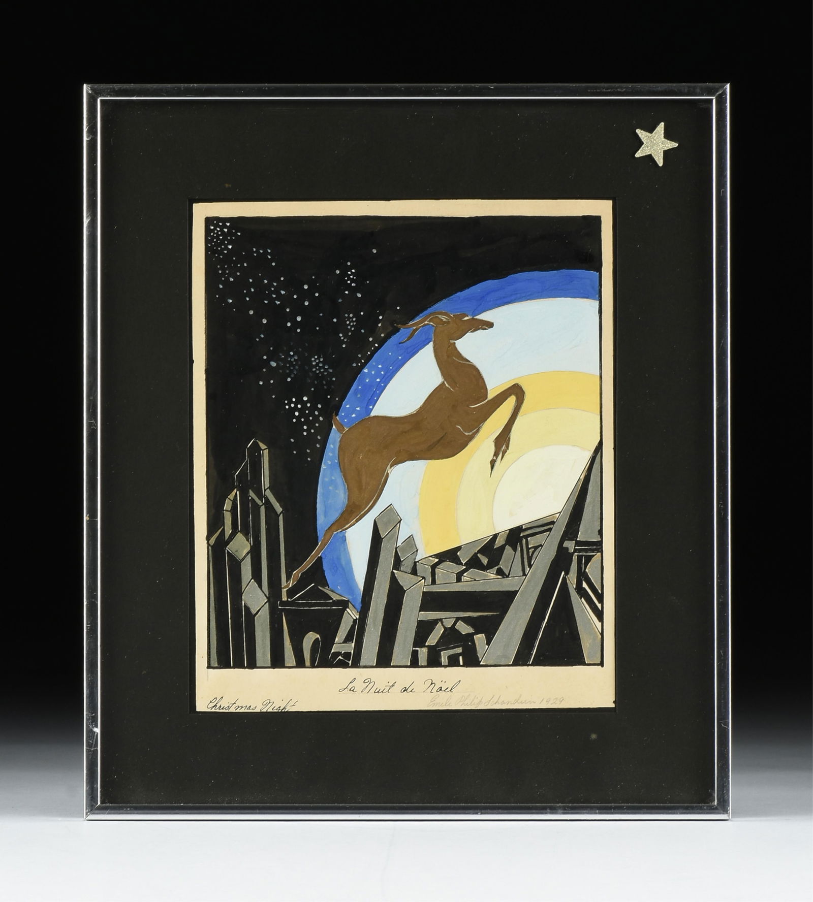 EMILE PHILIP SCHANDEIN (American 1911-1959) “Christmas Night/La Nuit de Nöel,” (1 of 10)