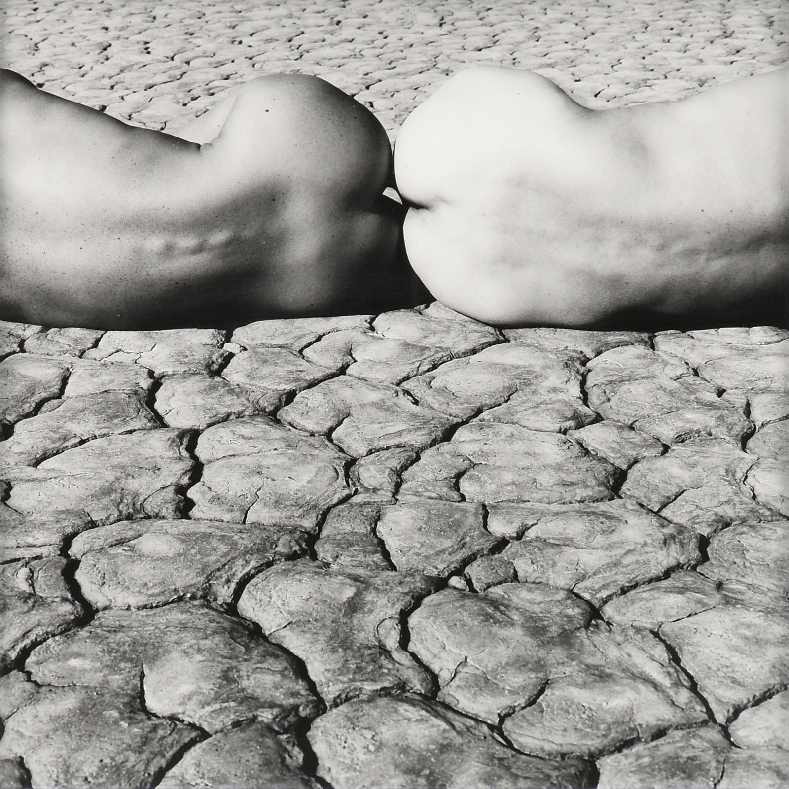 LAURENT ELIE BADESSI (French/American b. 1964) "Female and Male on Wrinkles 3, El Mirage, (1 of 9)
