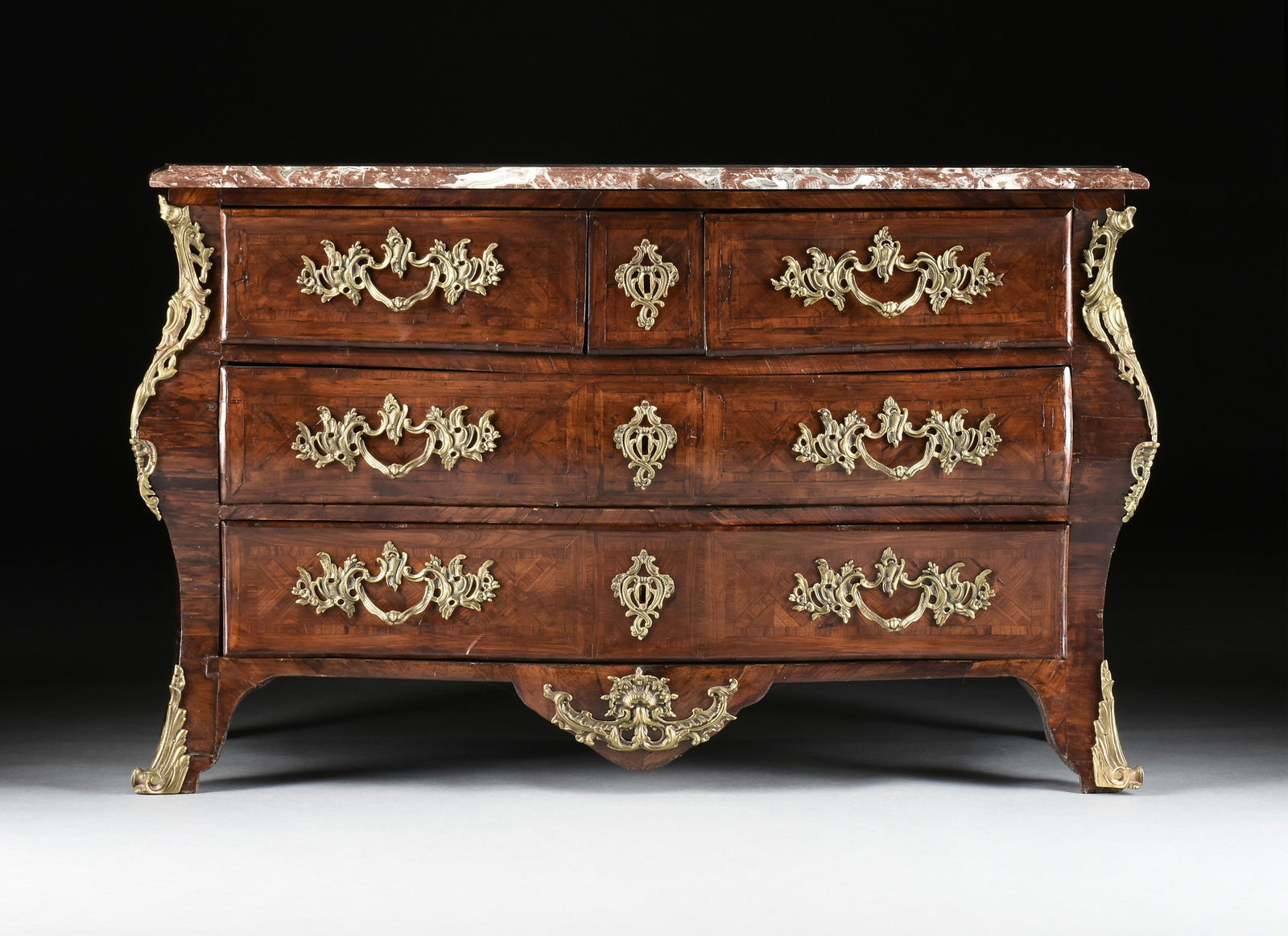 A LOUIS XV STYLE COMMODE, FRENCH, 19TH CENTURY, (1 of 10)