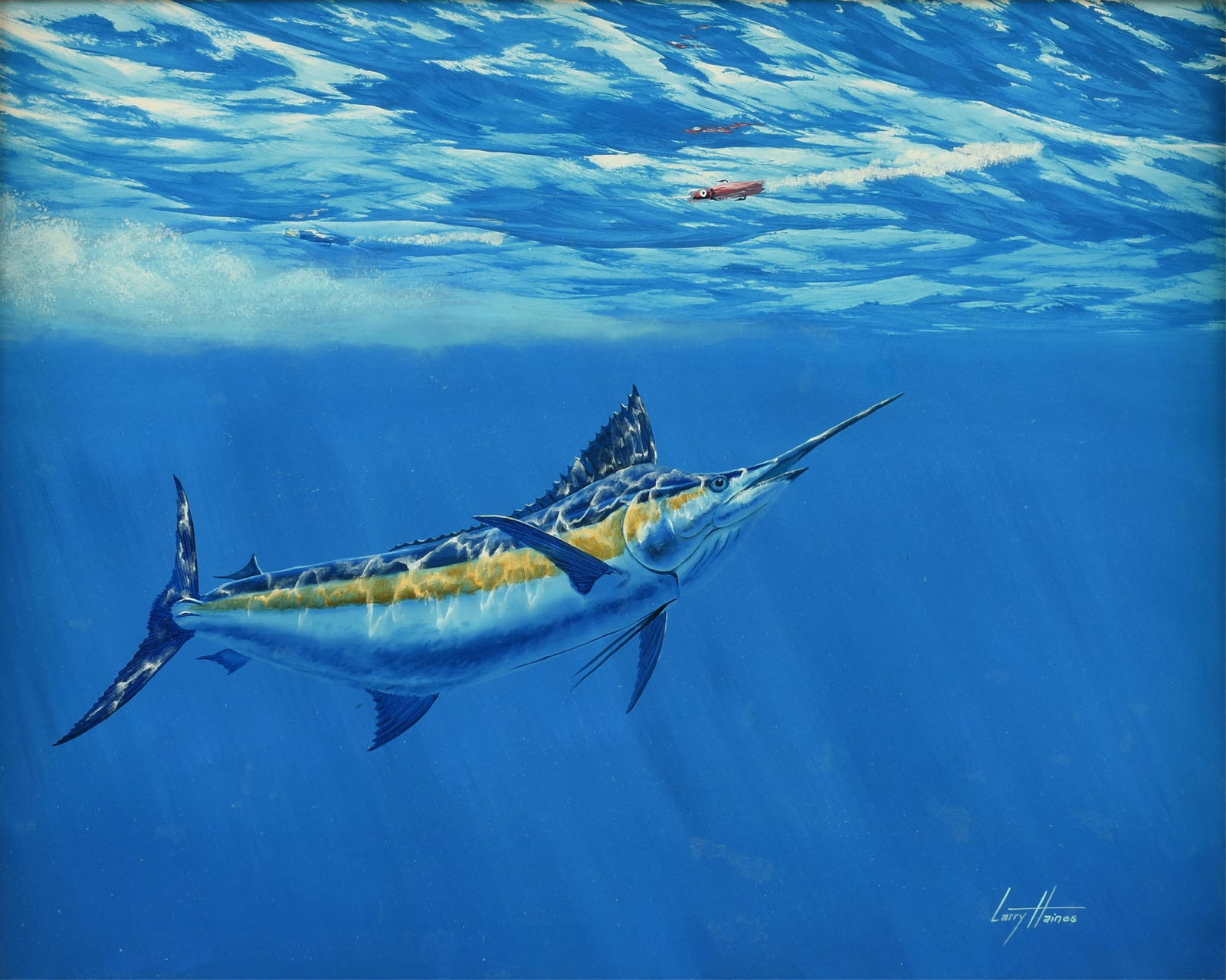 LARRY HAINES (American/Texas b. 1949) "Checking It Out," 1986, (1 of 8)