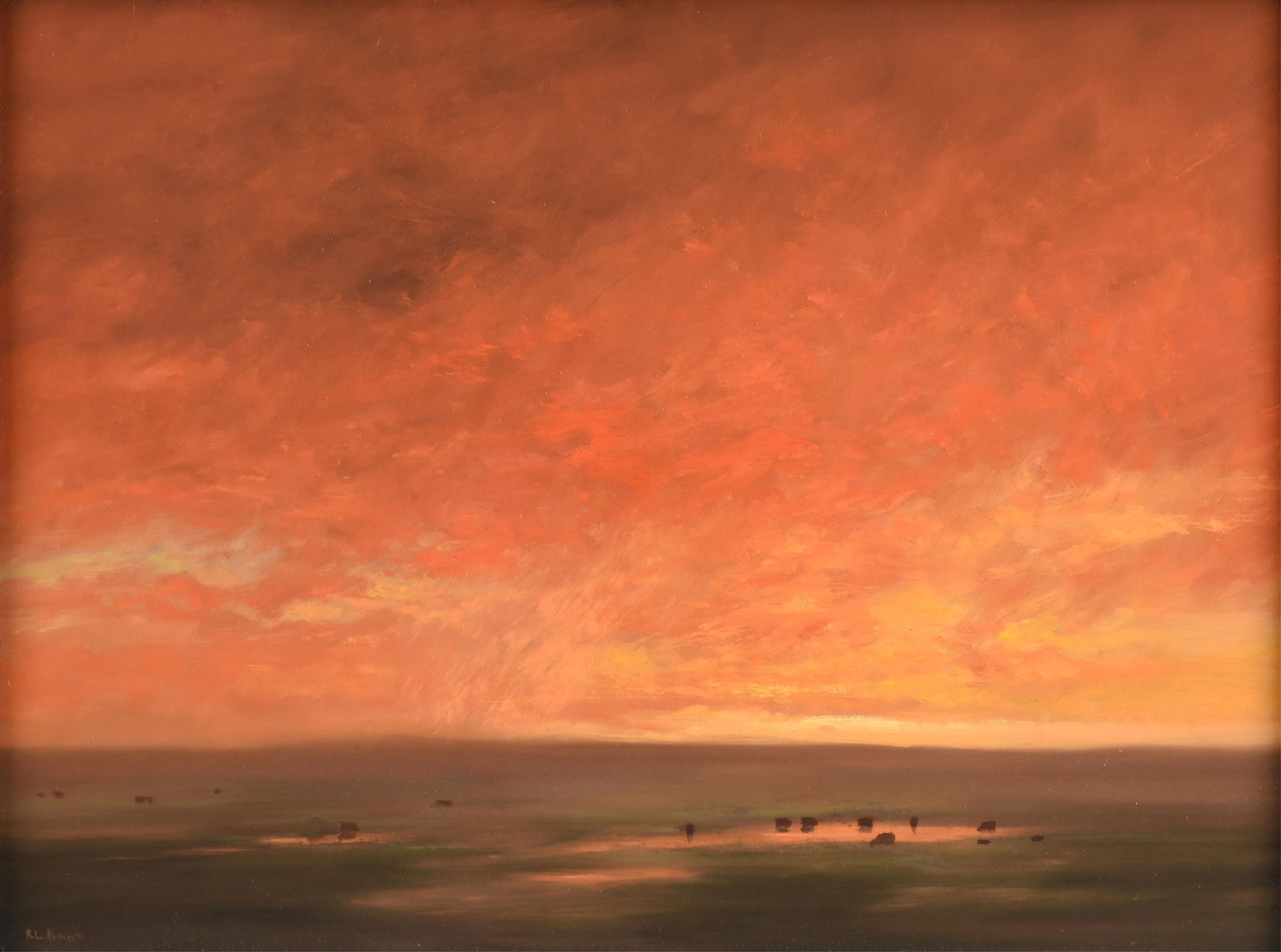 RAYMOND KNAUB (American b. 1940) "Water Hole," 20TH/21ST CENTURY, (1 of 14)