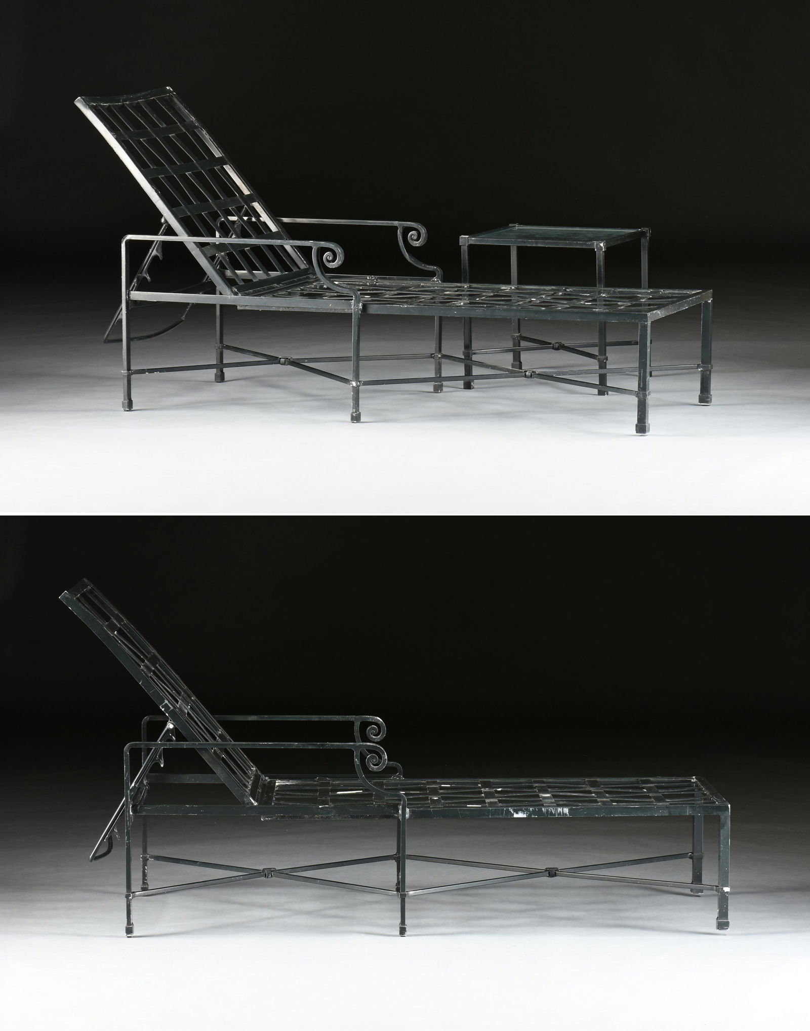 A BROWN JORDAN THREE-PIECE PATIO SET, AMERICAN, 20TH CENTURY, (1 of 15)