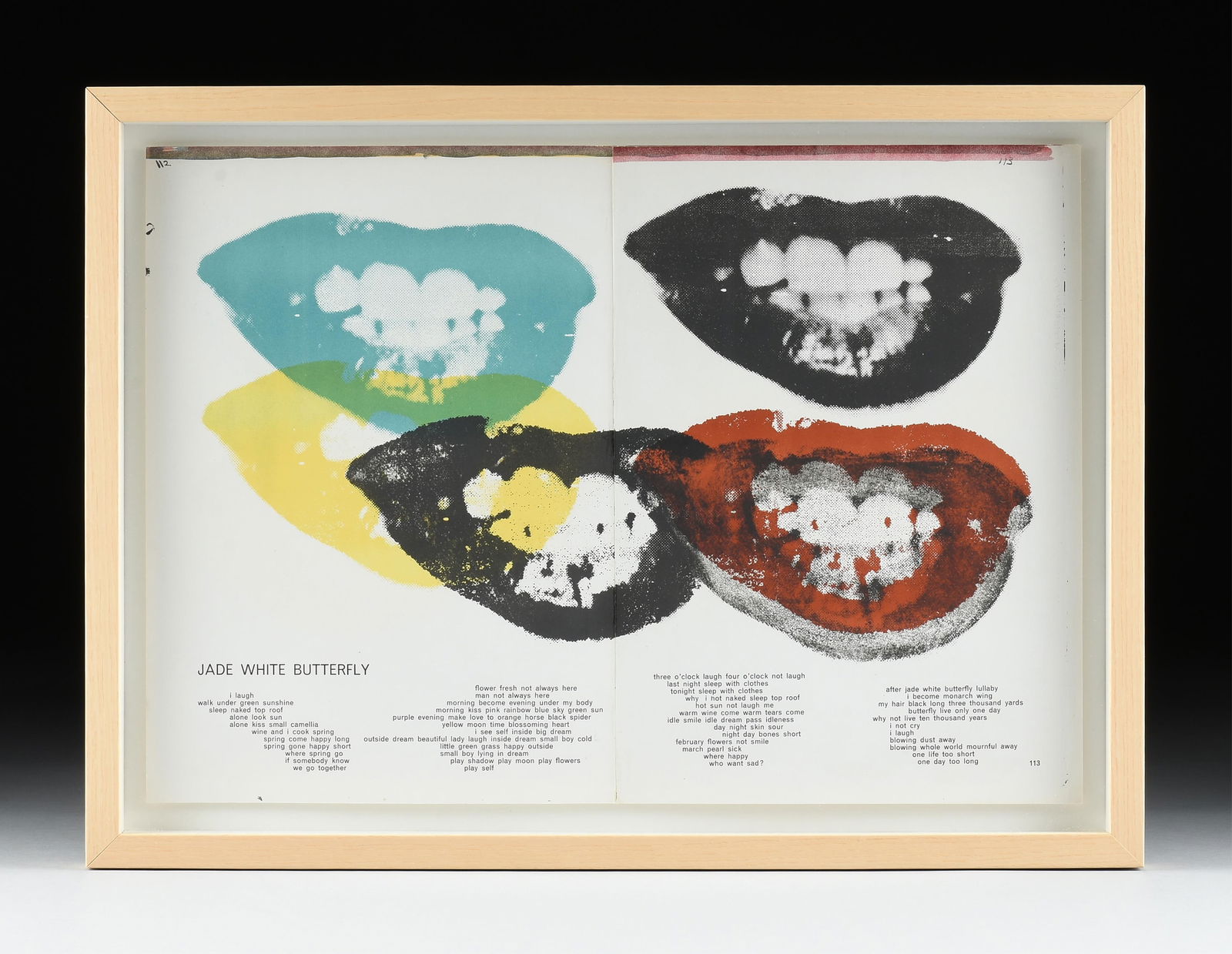 ANDY WARHOL (American 1928-1987) "Marilyn Monroe, I Love Your Kiss Forever," 1964, (1 of 9)