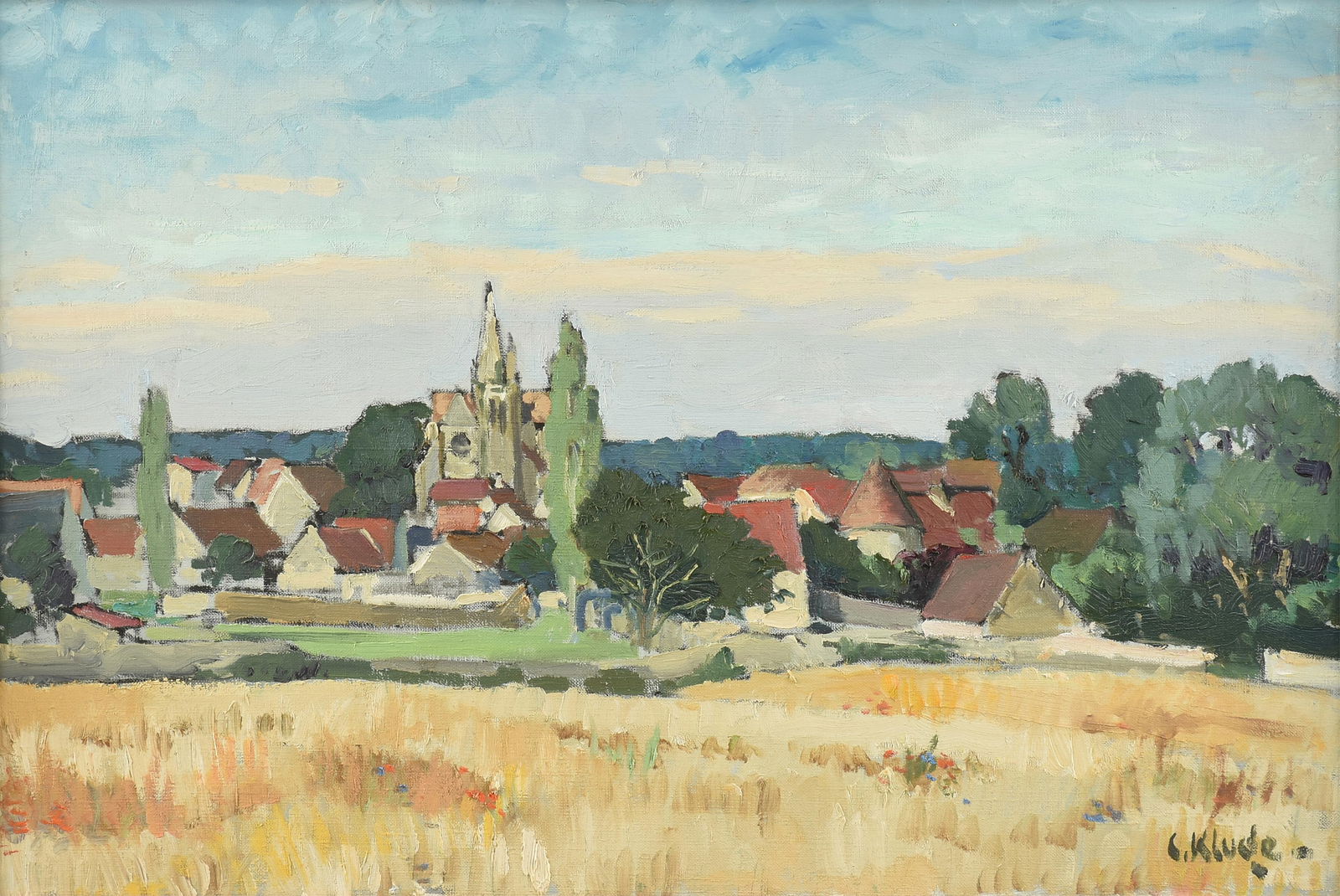 CONSTANTIN KLUGE (Russian/French 1912-2003) "A Country Village (Untitled)," 20TH CENTURY, (1 of 14)