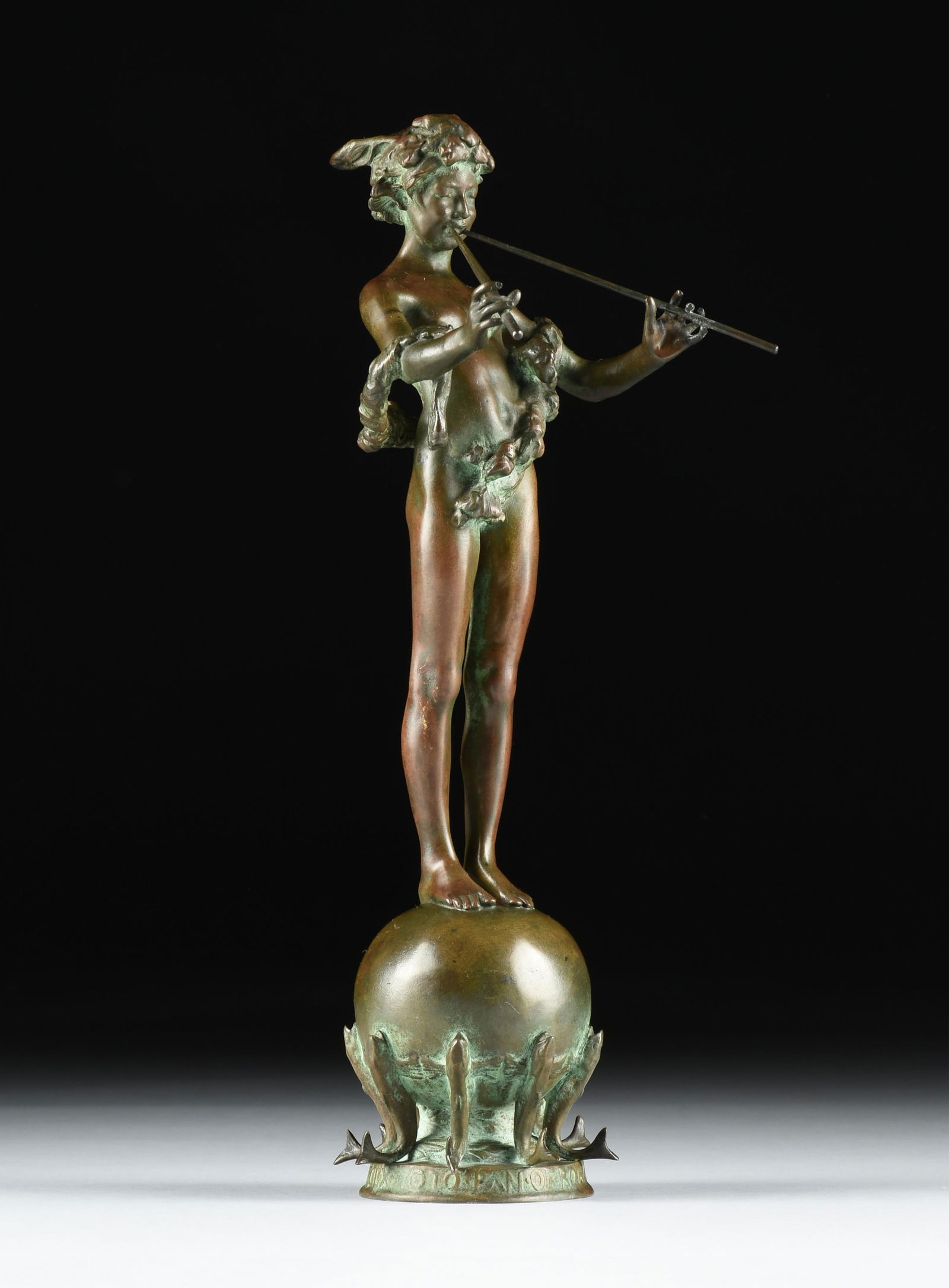 FREDERICK WILLIAM MACMONNIES (American 1863-1937) "Pan of Rohallion," EARLY 20TH CENTURY, (1 of 9)