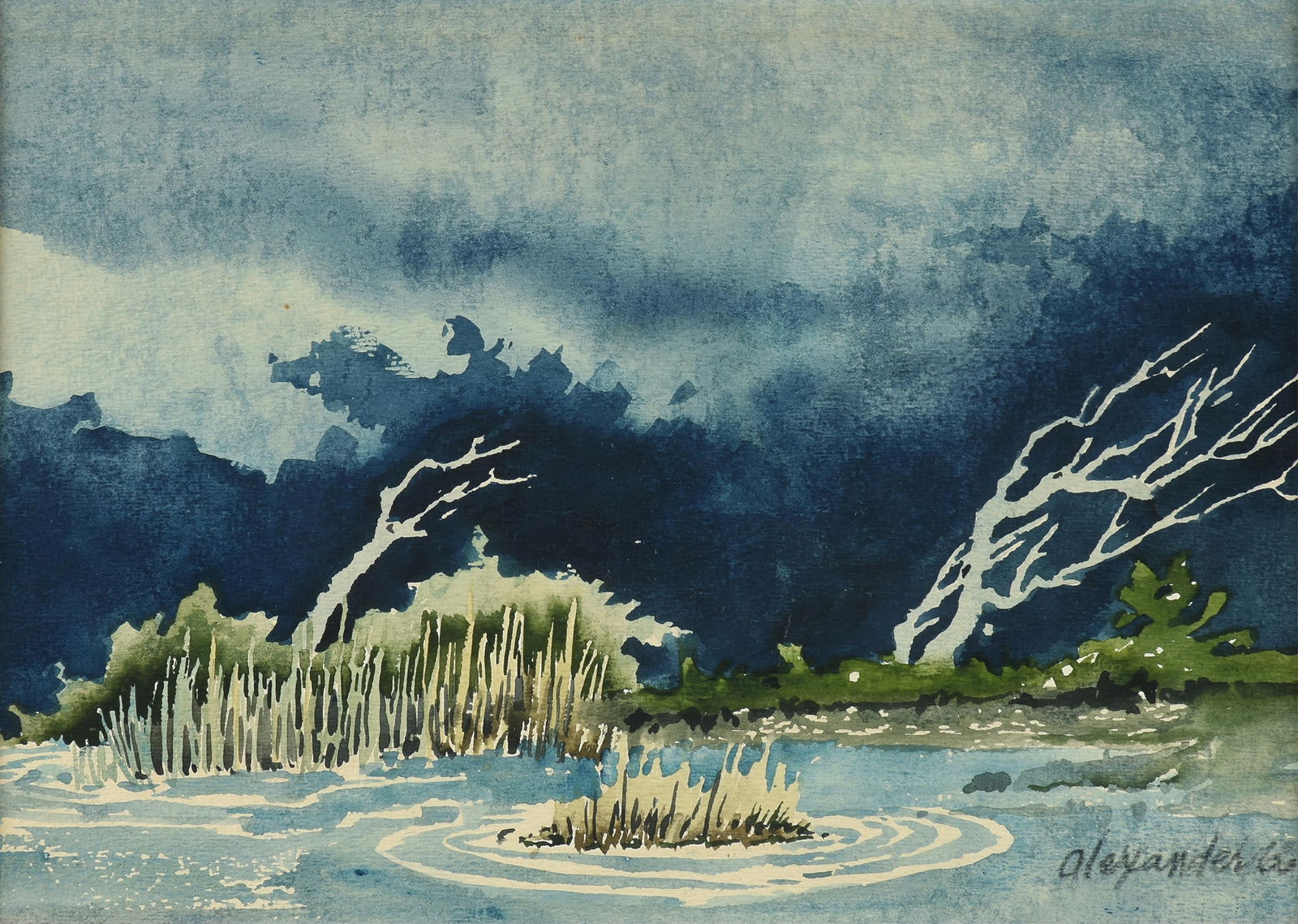 JOHN ALEXANDER (American/Texas b. 1945) "Wetlands (Untitled)," 1966, (1 of 12)