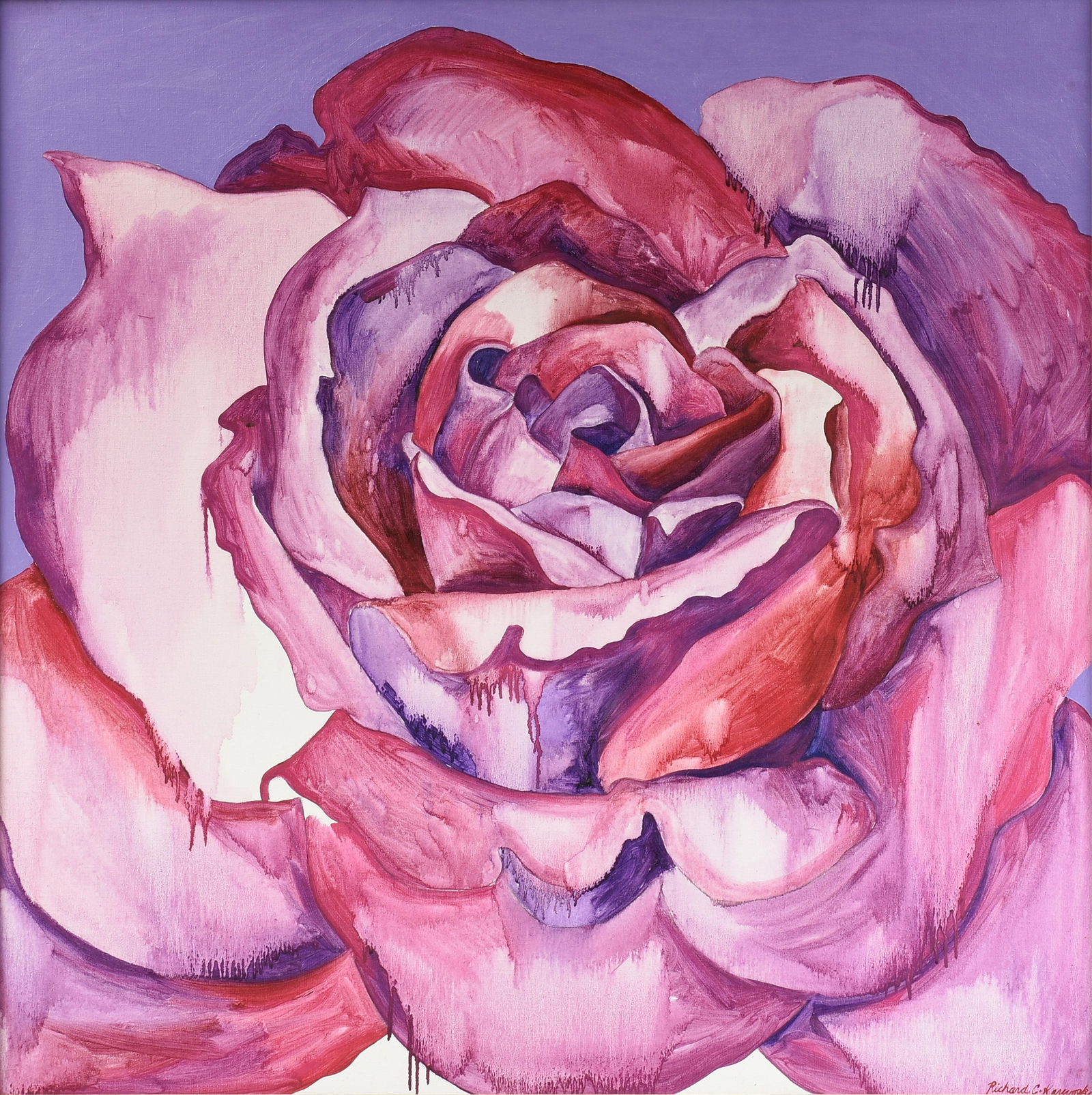 RICHARD KARWOSKI (American 1938-1993) "Pink Rose," 1970s, (1 of 15)