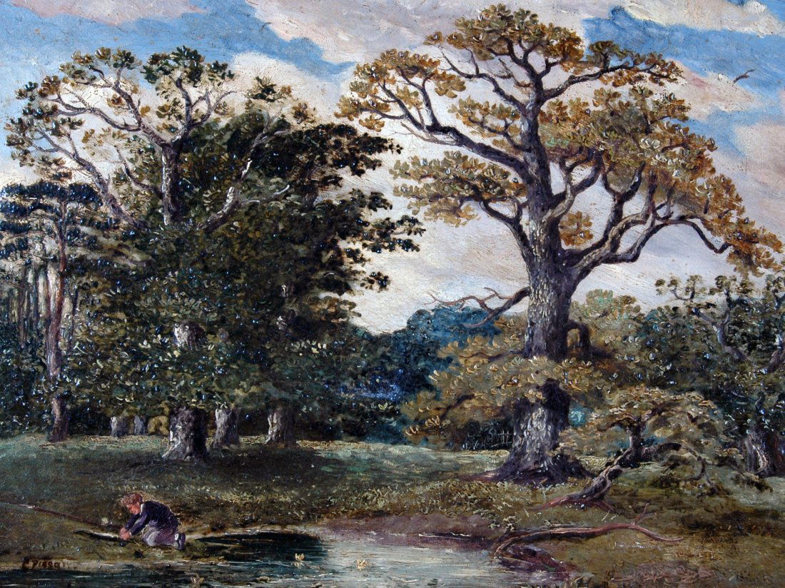 EUROPEAN SCHOOL (19th Century) A PAINTING, "Lands: EUROPEAN SCHOOL (19th Century) A PAINTING, "Landscape," oil on canvas, signed "C. Pissaro" L/L. 15 3/4" x 21 1/4". Framed.