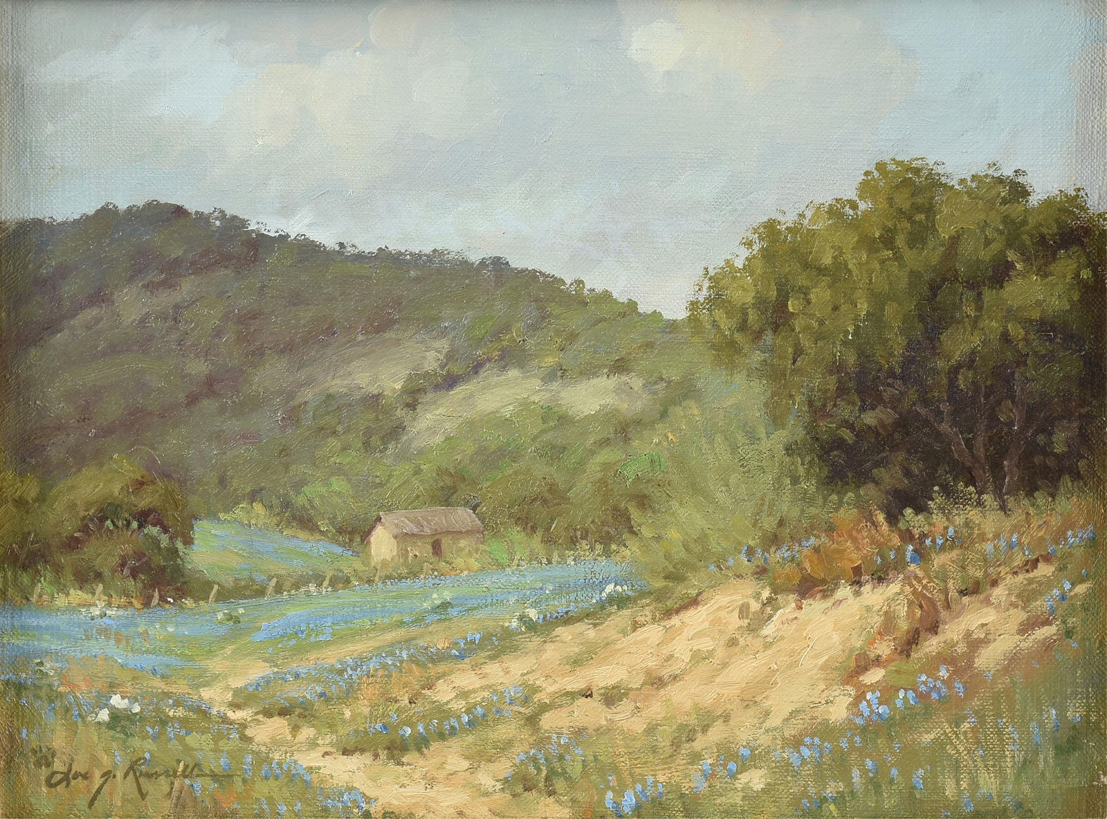 JOE G. RUSSELL (American/Texas 1926-2008) "Hill Country Spring," CIRCA 1980, (1 of 13)