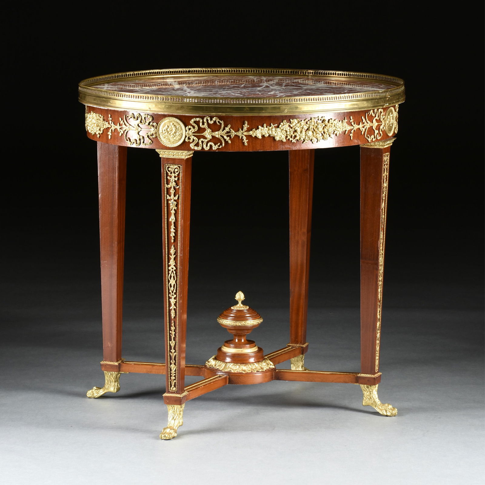 AN EMPIRE STYLE OVAL CENTER TABLE, FRENCH, FIRST HALF 20TH CENTURY, (1 of 7)