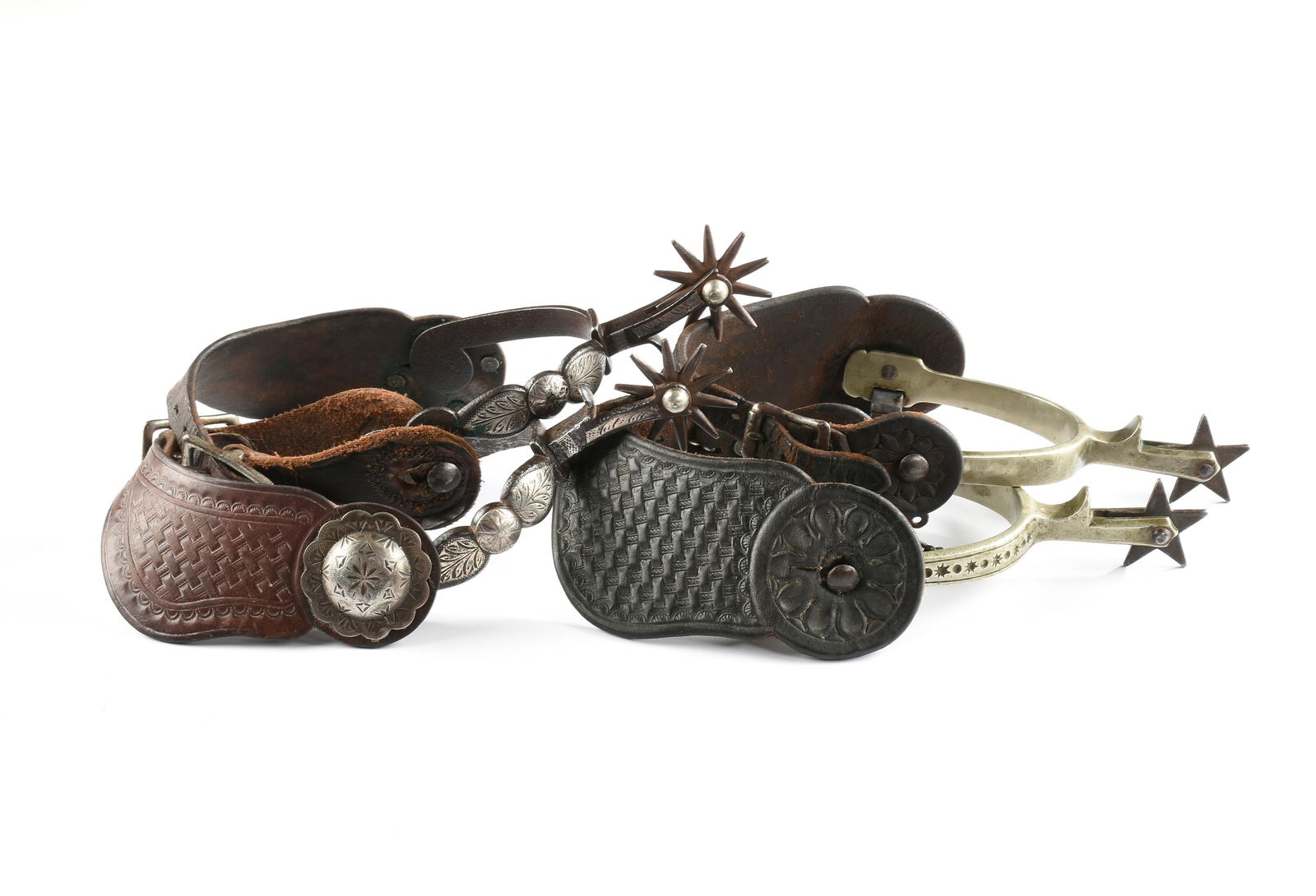 TWO PAIRS OF AUGUST BUERMANN SPURS, AMERICAN, EARLY 20TH CENTURY, (1 of 7)